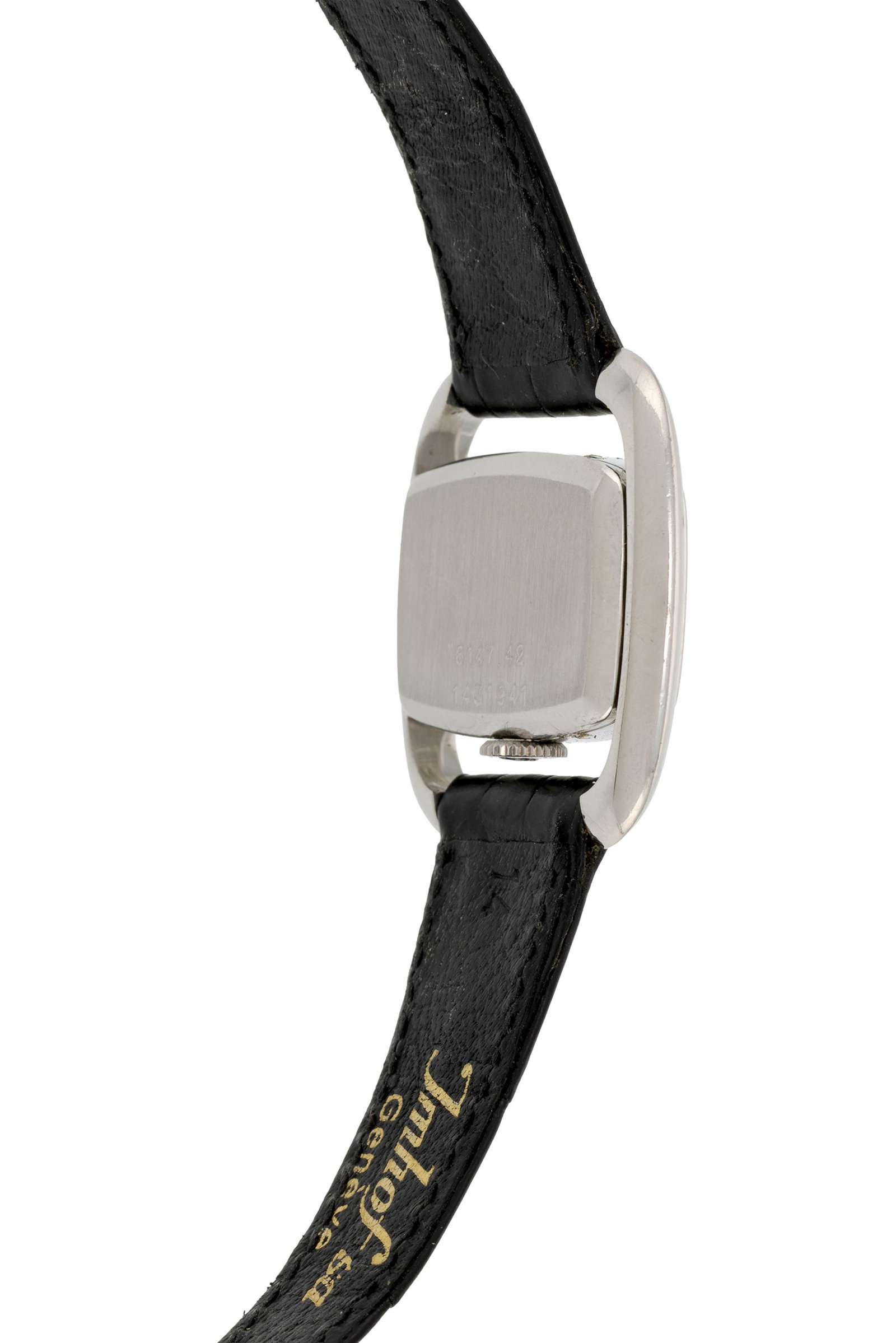 Jaeger-LeCoultre, Etrier, réf. 6147.42, montre bracelet en acier, années 1970 Mouvement:  - 3