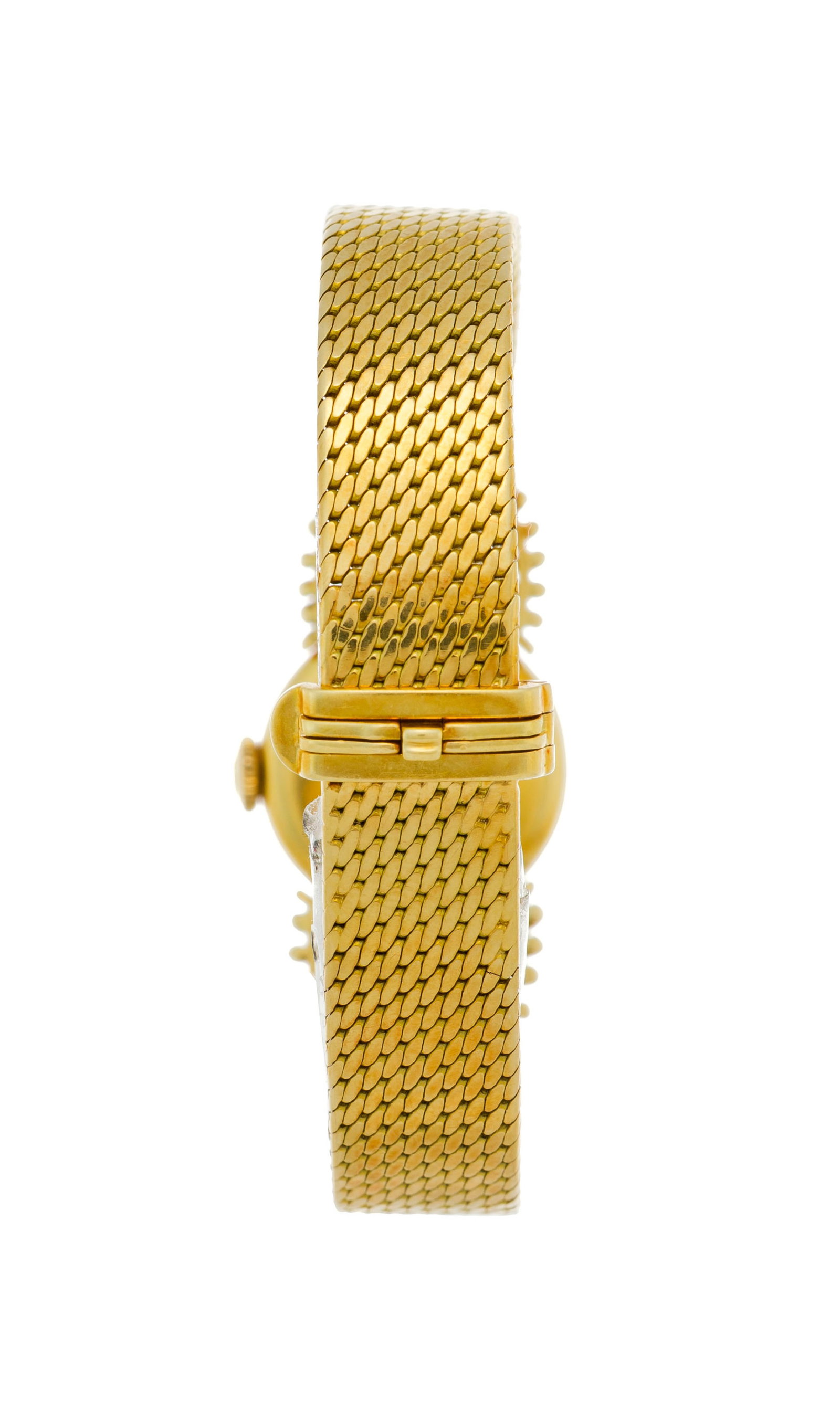 Omega, montre-bracelet en or 750 sertie de diamants taille brillant, années 1950-60 Mouvement: - 3