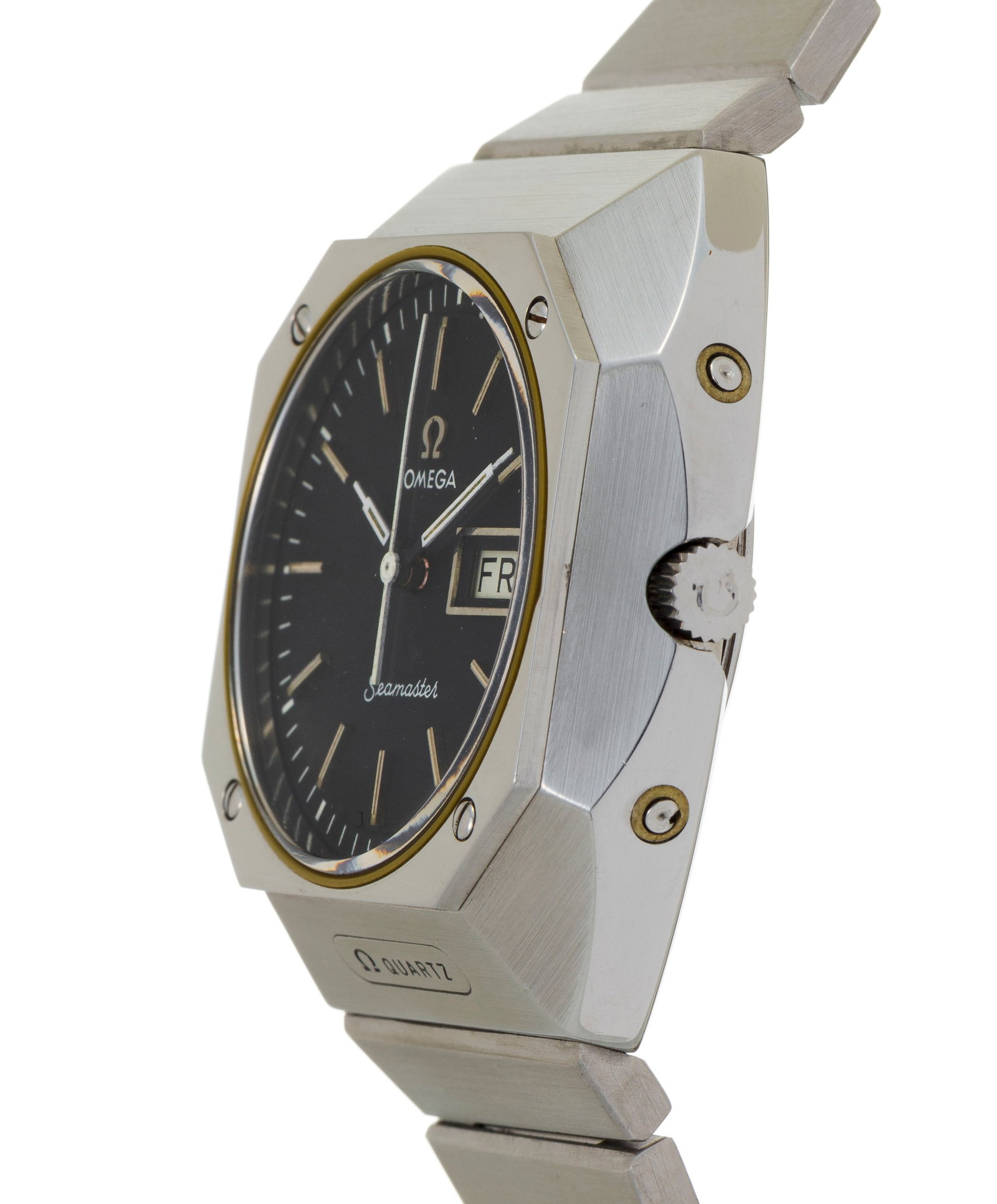 Omega, Seamaster Mariner, réf. 196.0054/396.0840, montre-bracelet en acier, années 1970  - 2