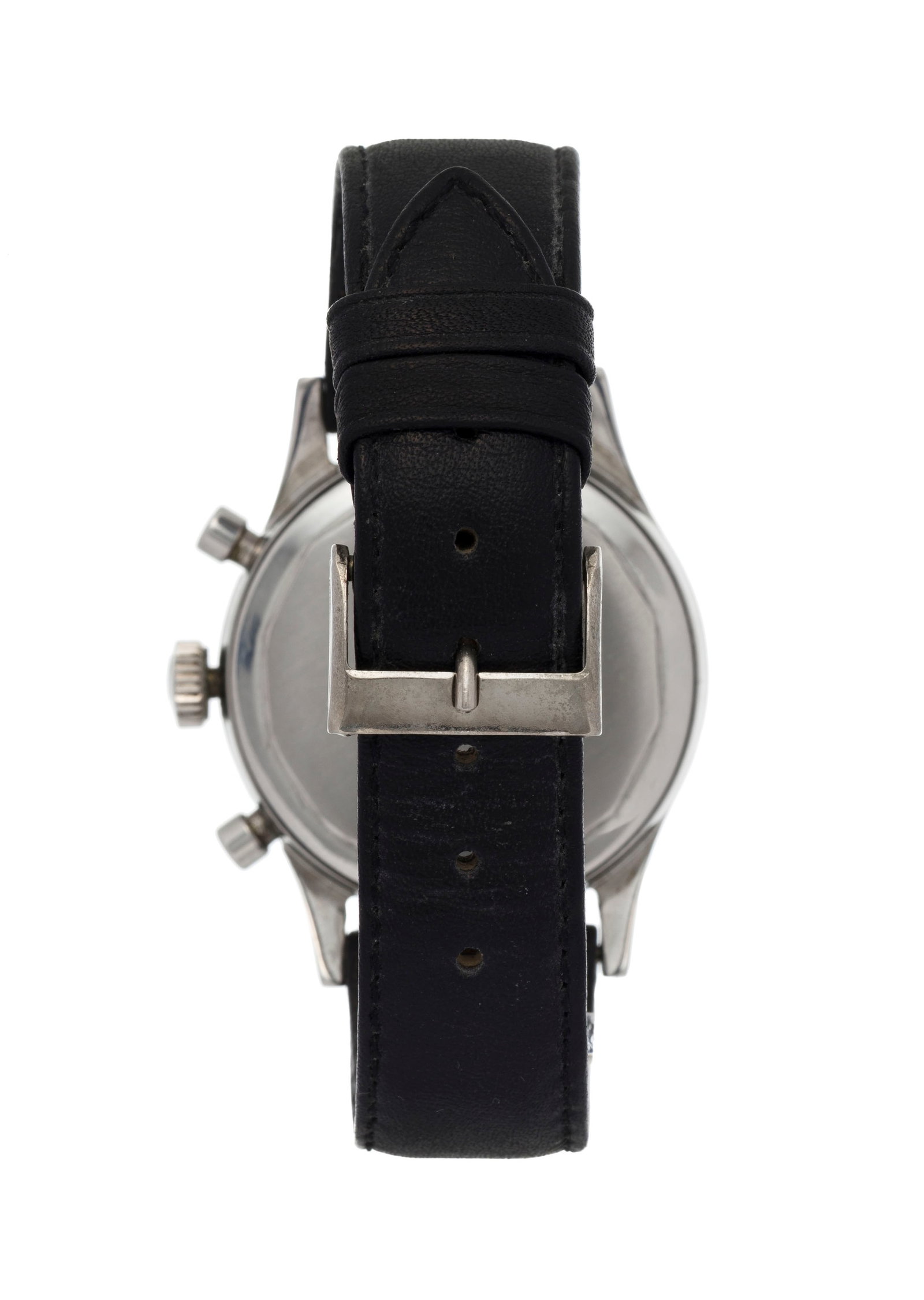 Heuer, montre chronographe en acier Mouvement: mécanique, 17 rubis, n°709240 Boît - 3
