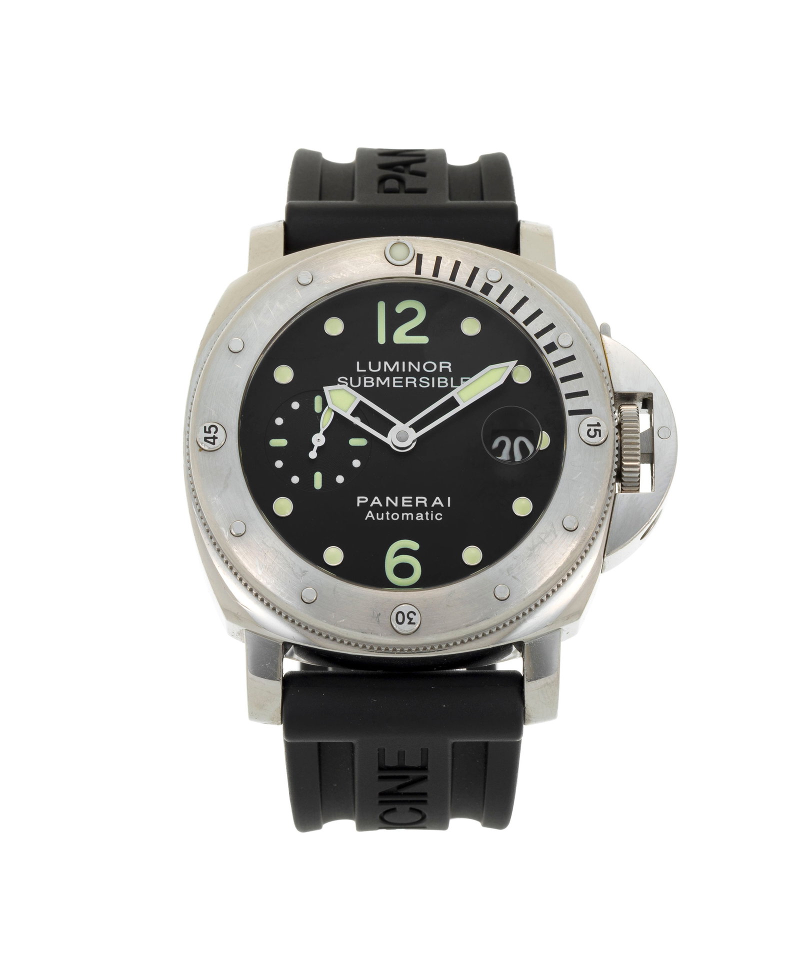Panerai, Luminor Submersible, réf. OP 6628, Ed. Limitée n°I0015/1500, montre petite s: Panerai, Luminor Submersible, réf. OP 6628, Ed. Limitée n°I0015/1500, montre petite seconde en acier Mouvement: cal. OP III, automatique, 21 rubis, n°459199 Boîtier: