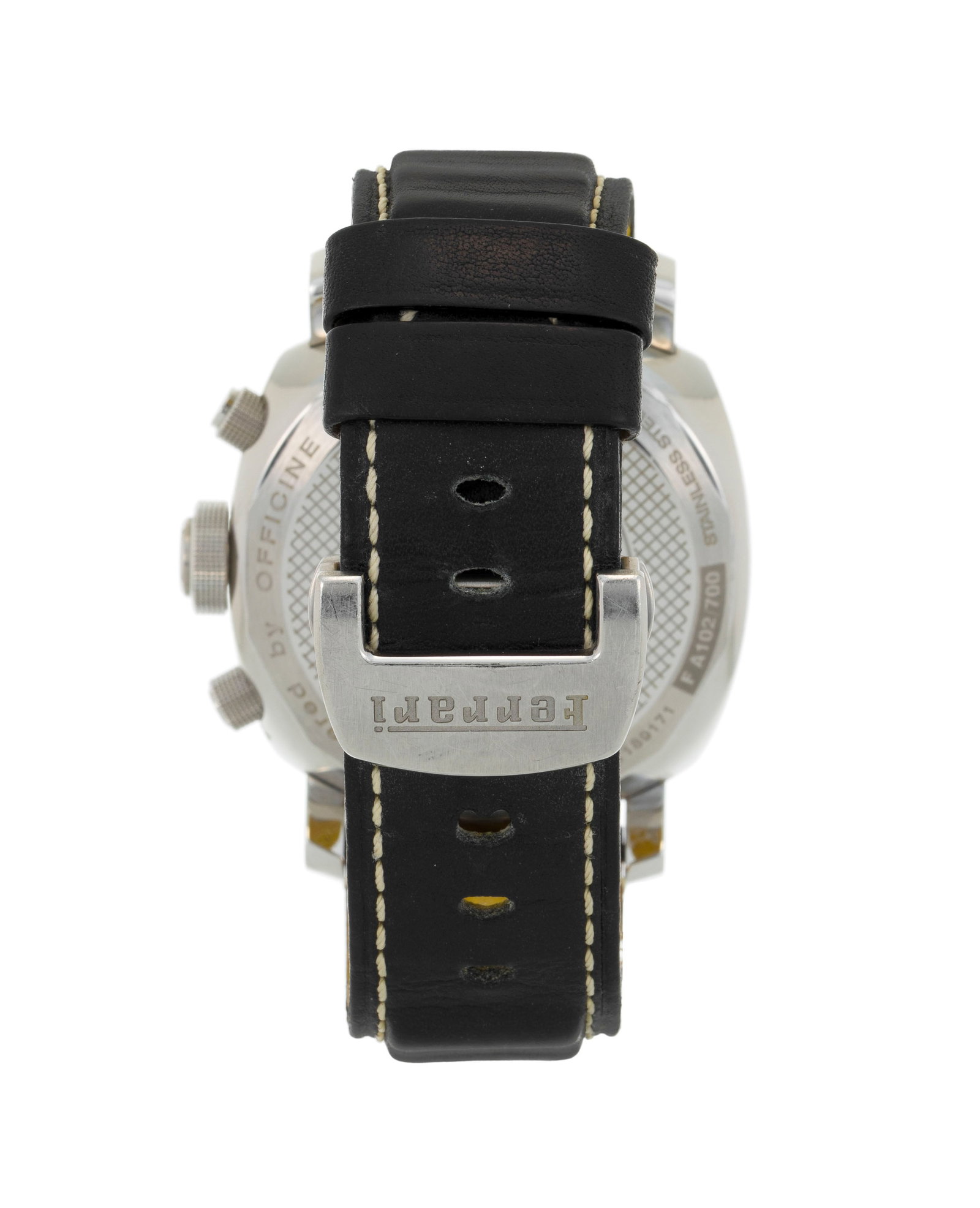Panerai et Ferrari, réf. F 6656, Ed. Limitée n°F A102/700, montre chronographe en aci - 3