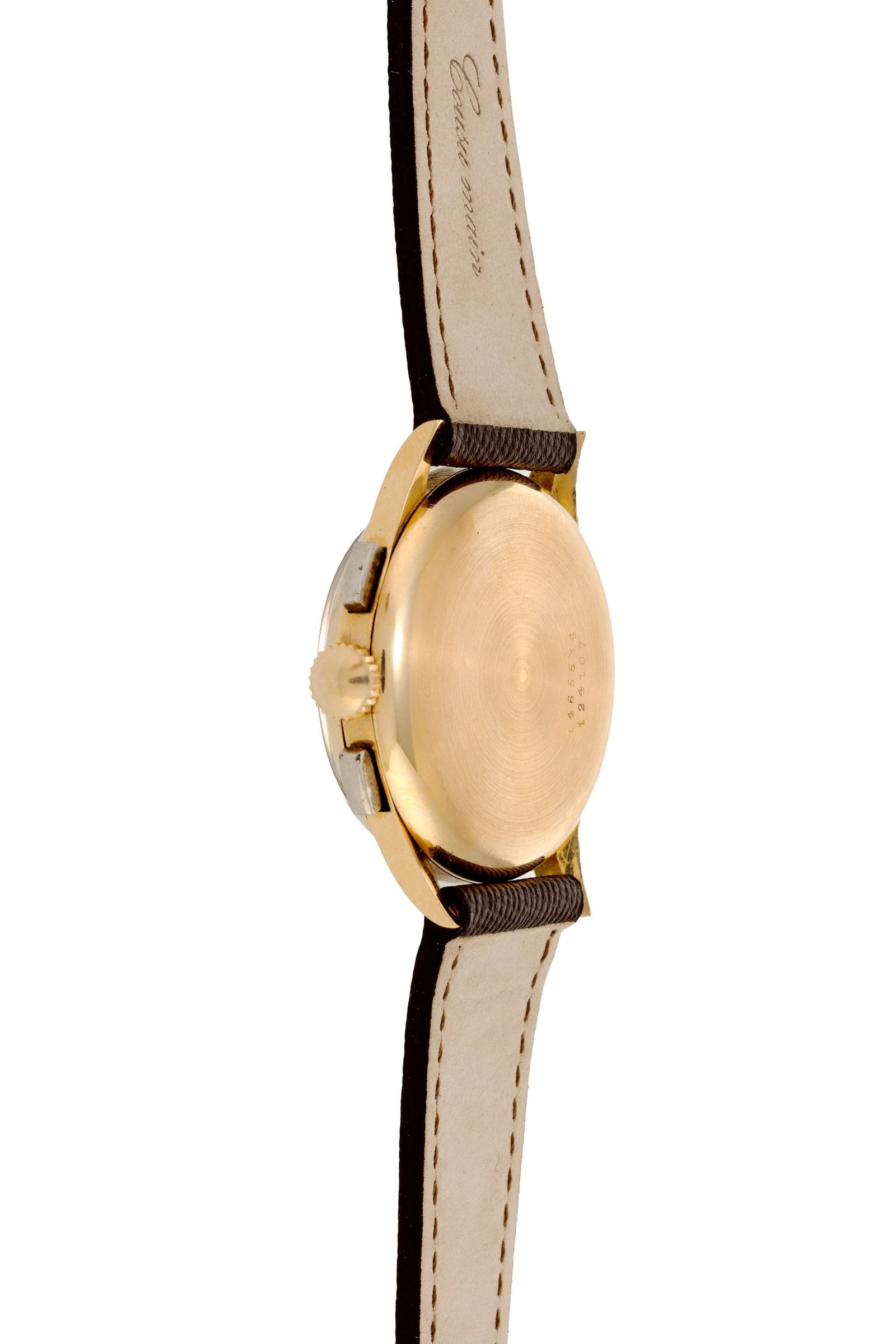 Universal, Compax, réf. 124107, montre chronographe en or 750, années 1950 Mouvement: ca - 3