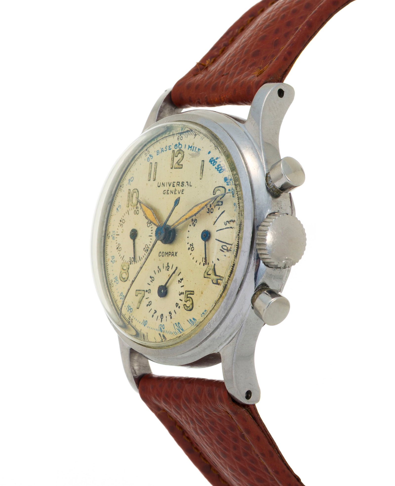 Universal, Compax, réf. 22278, montre chronographe en acier, années 1950 Mouvement: cal. - 2