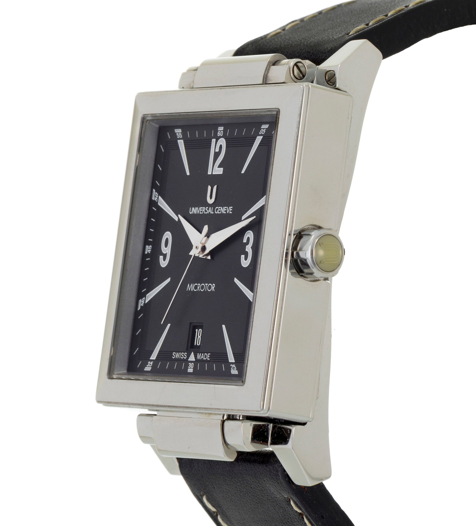 Universal, Cabriolet, réf. 8101.129, montre en acier avec indication de la date Mouvement: au - 2