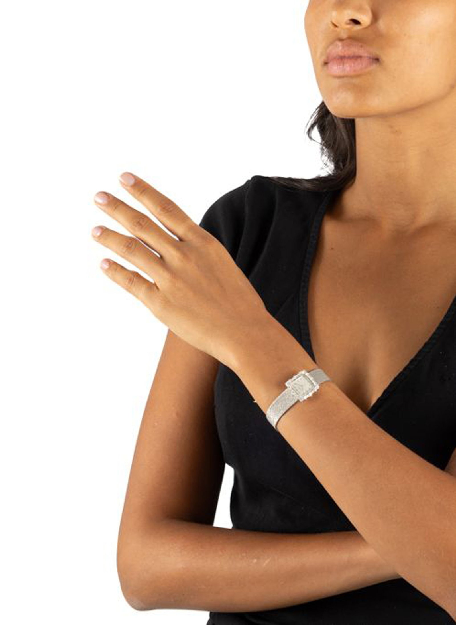 Vacheron Constantin pour Türler, montre-bracelet en or gris 750 sertie de diamants, années - 4