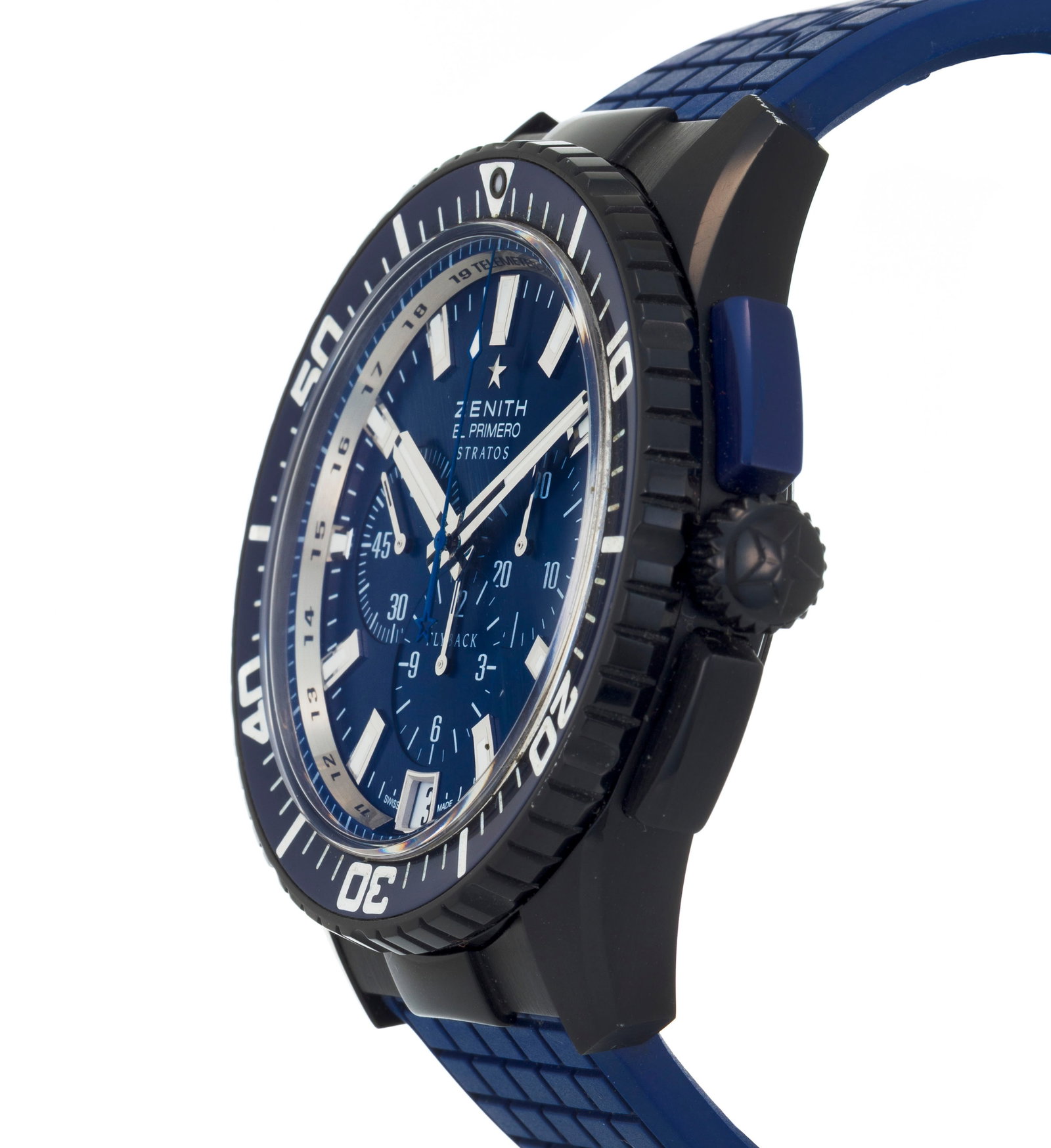 Zenith, El Primero Stratos Flyback Blue, réf. 24.2066.405, Ed. Limitée n°24/50, montr - 2