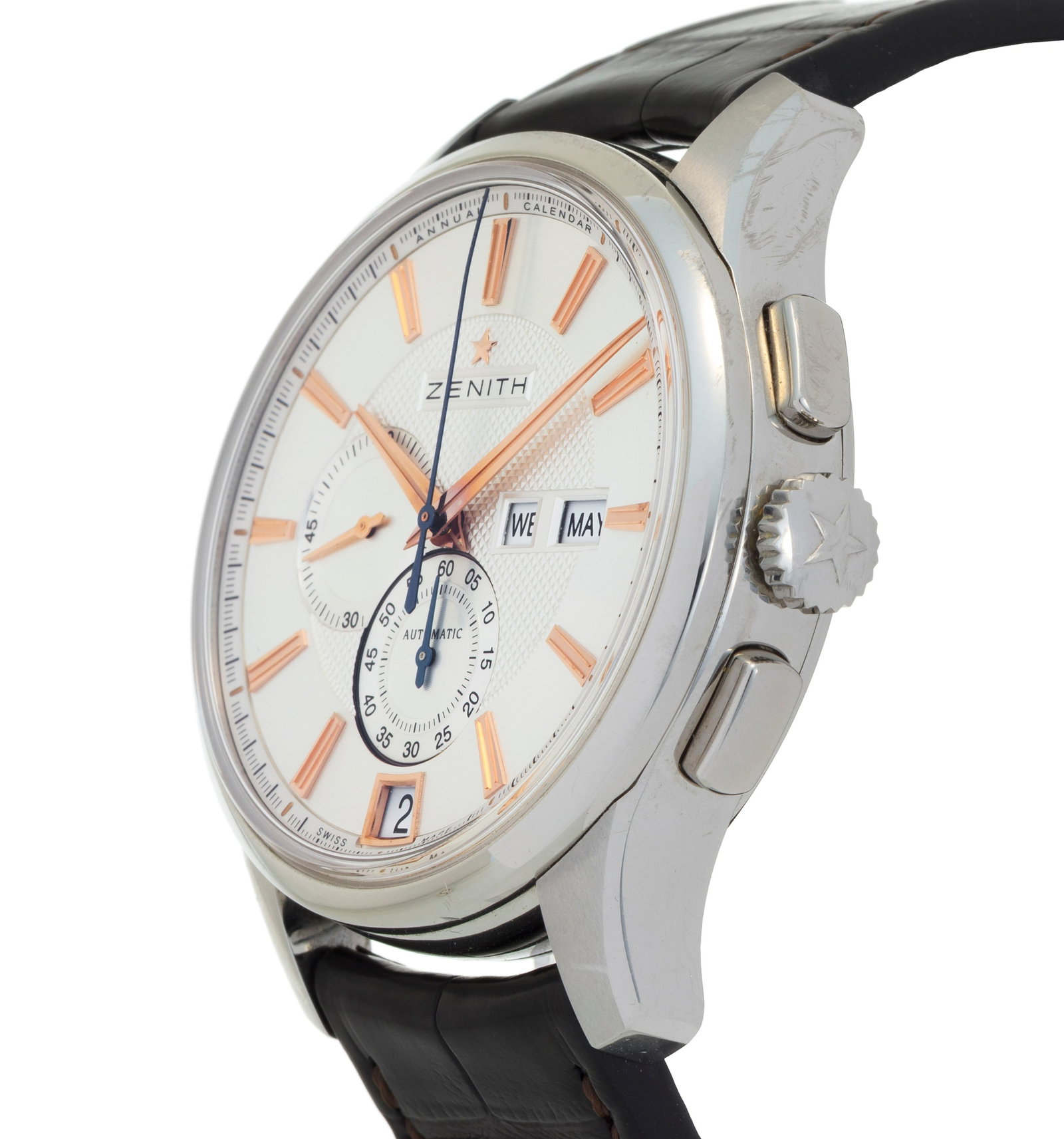 Zenith, El Primero Windsor, réf. 03.2070.4054, montre chronographe en acier avec calendrier ann - 2