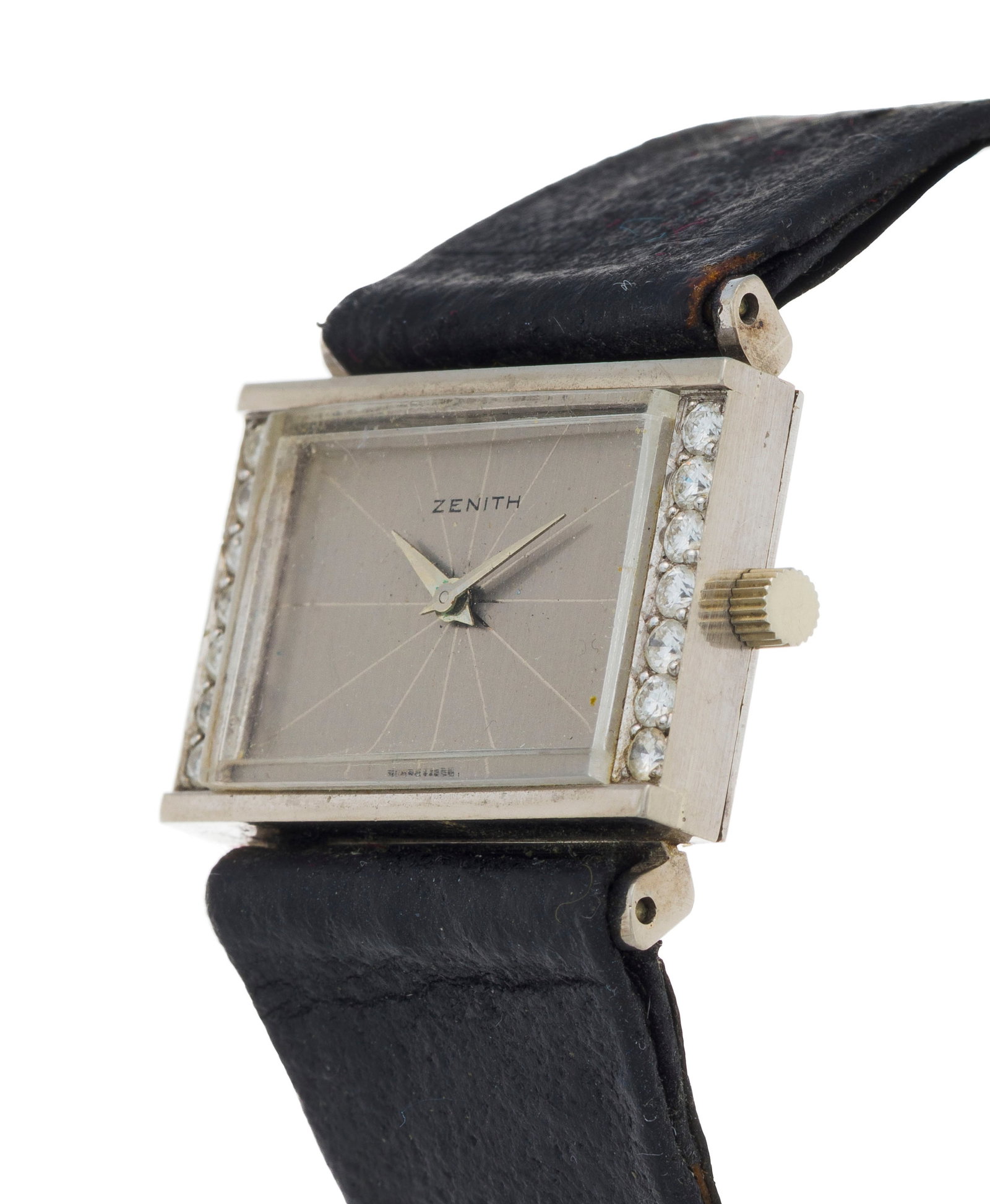 Zenith, montre en or gris 750 sertie de diamants Mouvement: cal. 1510, mécanique, 17 rubis, n& - 2