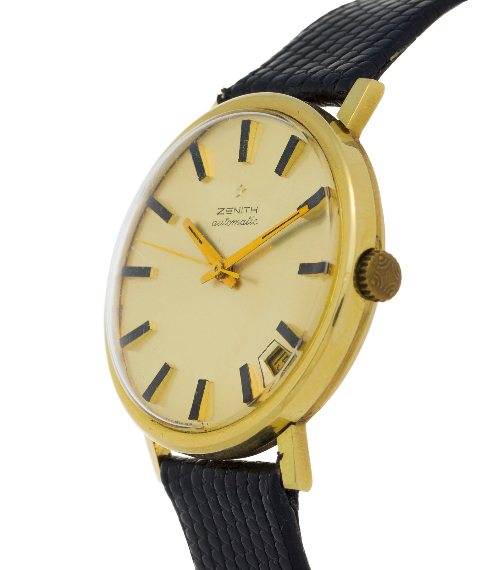 Zenith, montre en or 750 avec indication de la date, années 1970 Mouvement: cal. 2552 PC, aut - 2