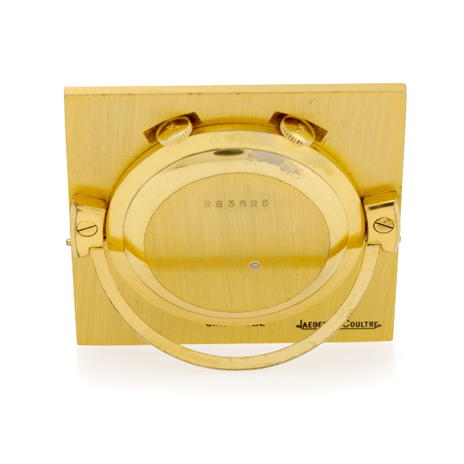Jaeger-LeCoultre, pendulette réveil en métal doré Mouvement: mécanique, 17 rub - 3