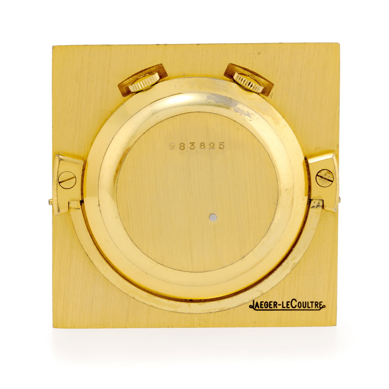 Jaeger-LeCoultre, pendulette réveil en métal doré Mouvement: mécanique, 17 rub - 4
