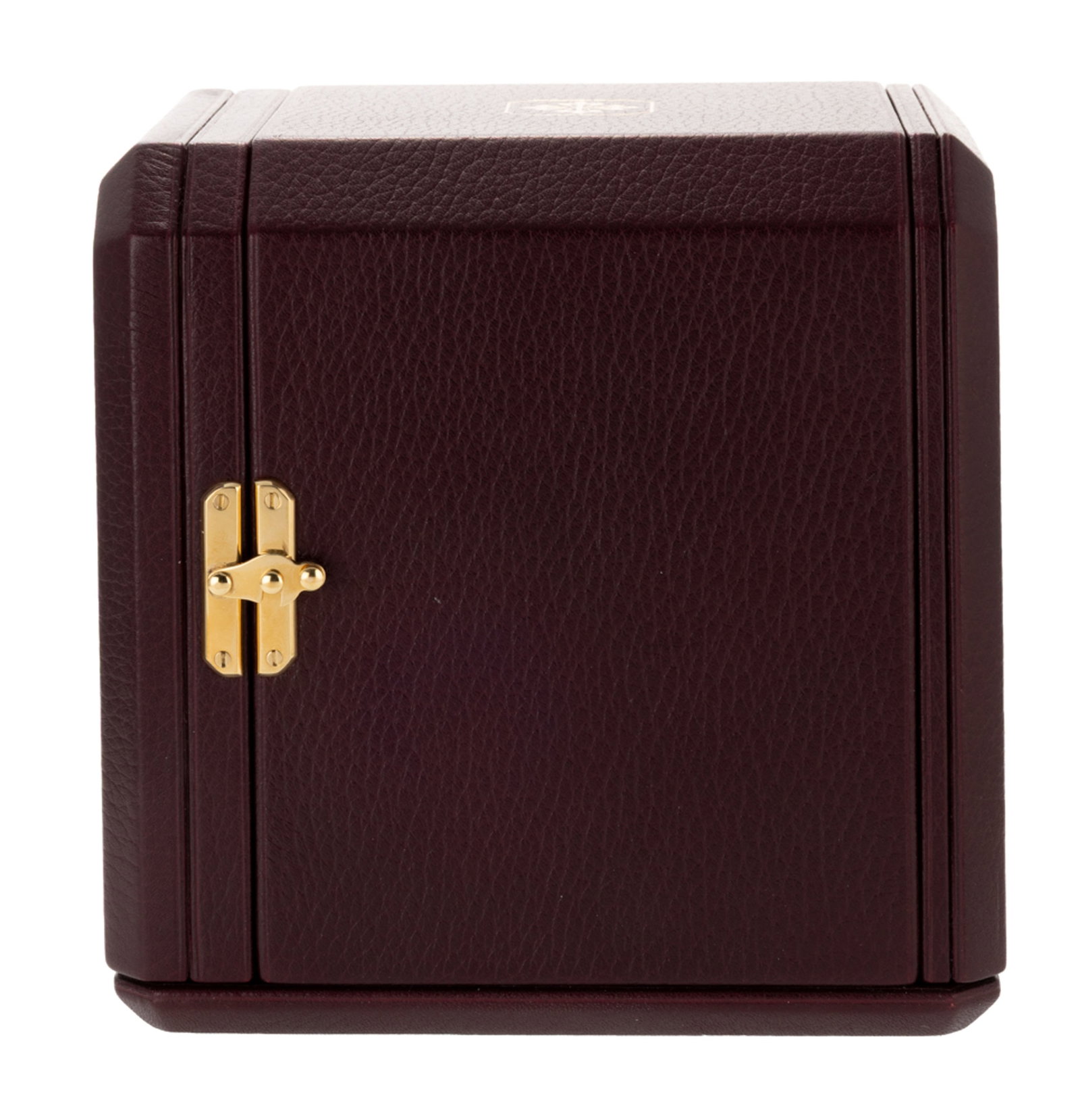 Patek Philippe, remontoir de montre en cuir bordeaux, signé, h. 15.4 cm, boîte - 5