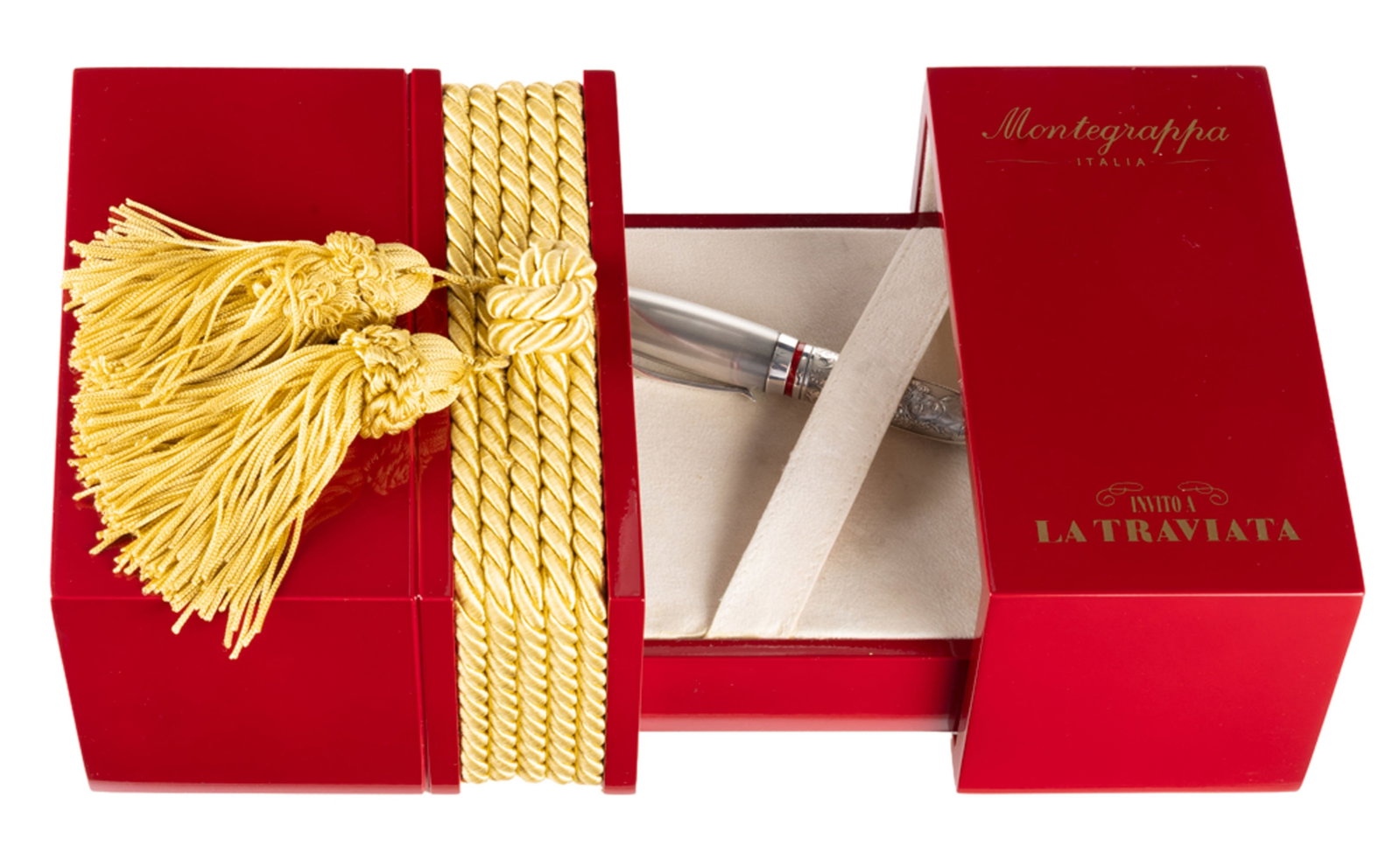 Montegrappa, La Traviata, Edition limitée 0309/1912, stylo plume en résine rouge et argent - 4