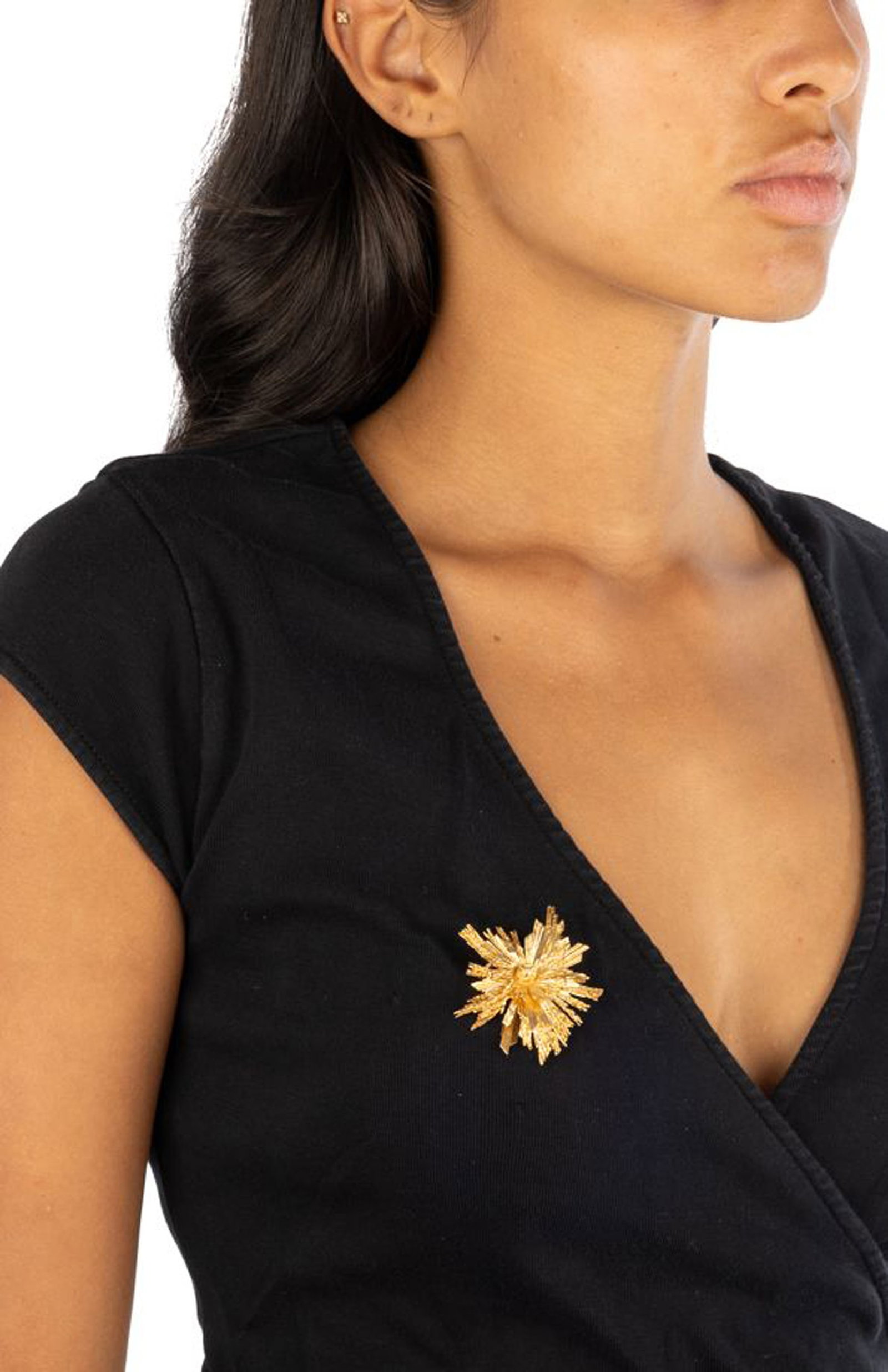 Cartier, broche "starburst" or 750 texturé à motif rayonnant années 1960-70, sign - 4