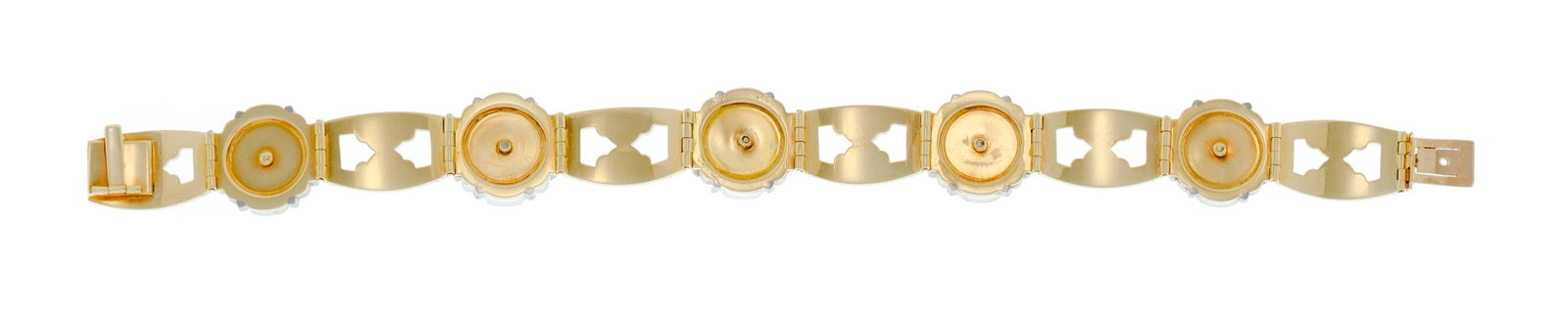 Lorenzo Marzo, attribué à, bracelet années 1920 en or 750 alternant des maillons rect - 3