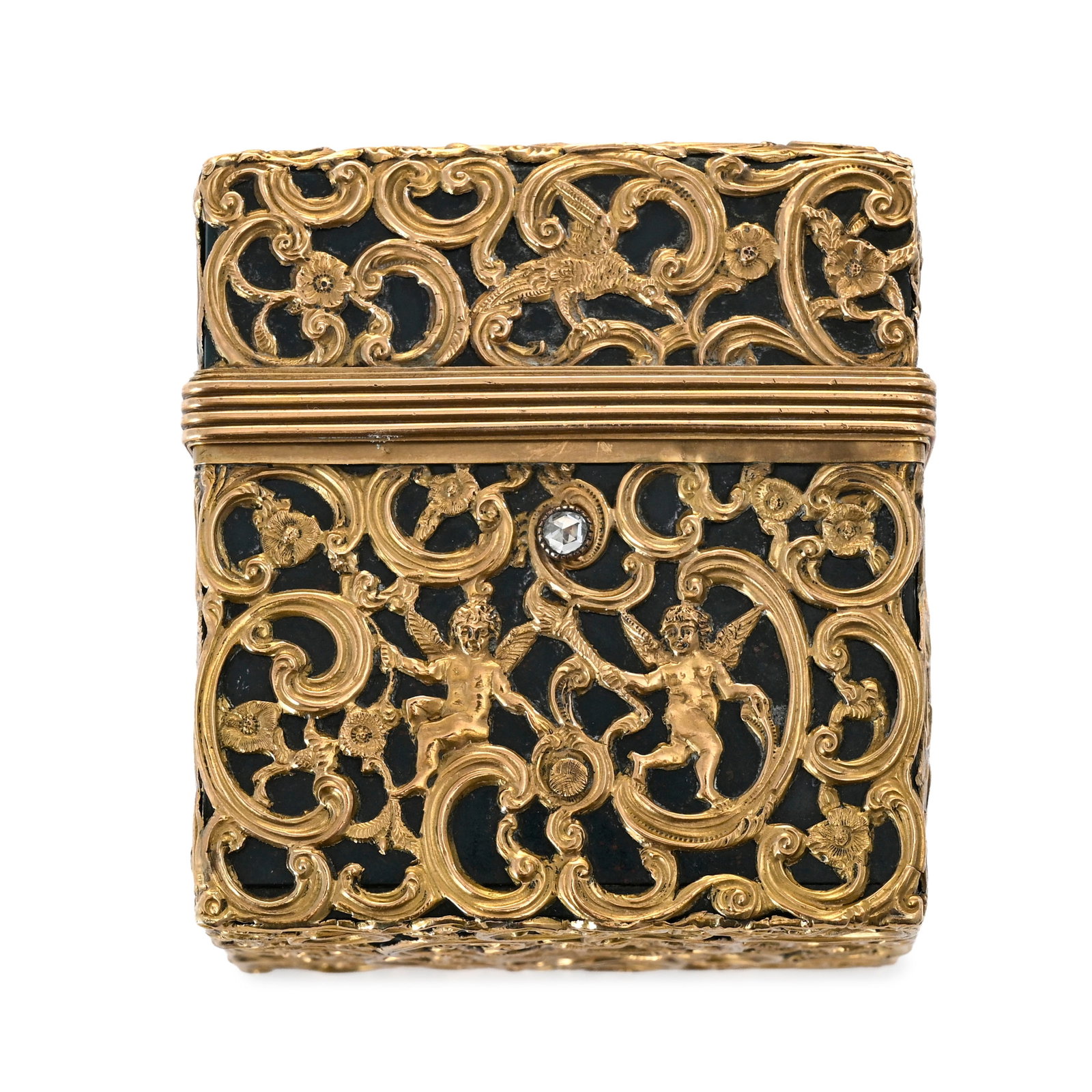 Coffret à flacons en héliotrope et or, probablement Angleterre circa 1760, orné dR - 6