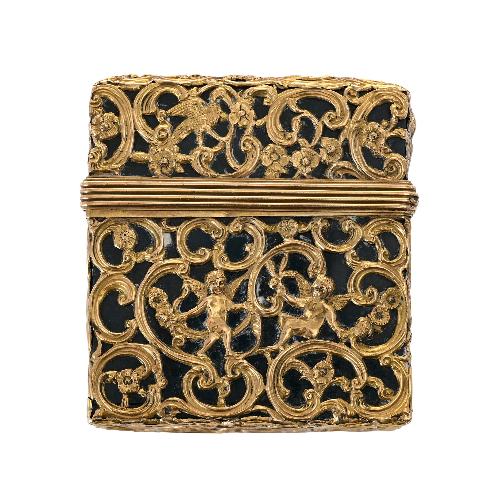Coffret à flacons en héliotrope et or, probablement Angleterre circa 1760, orné dR - 7
