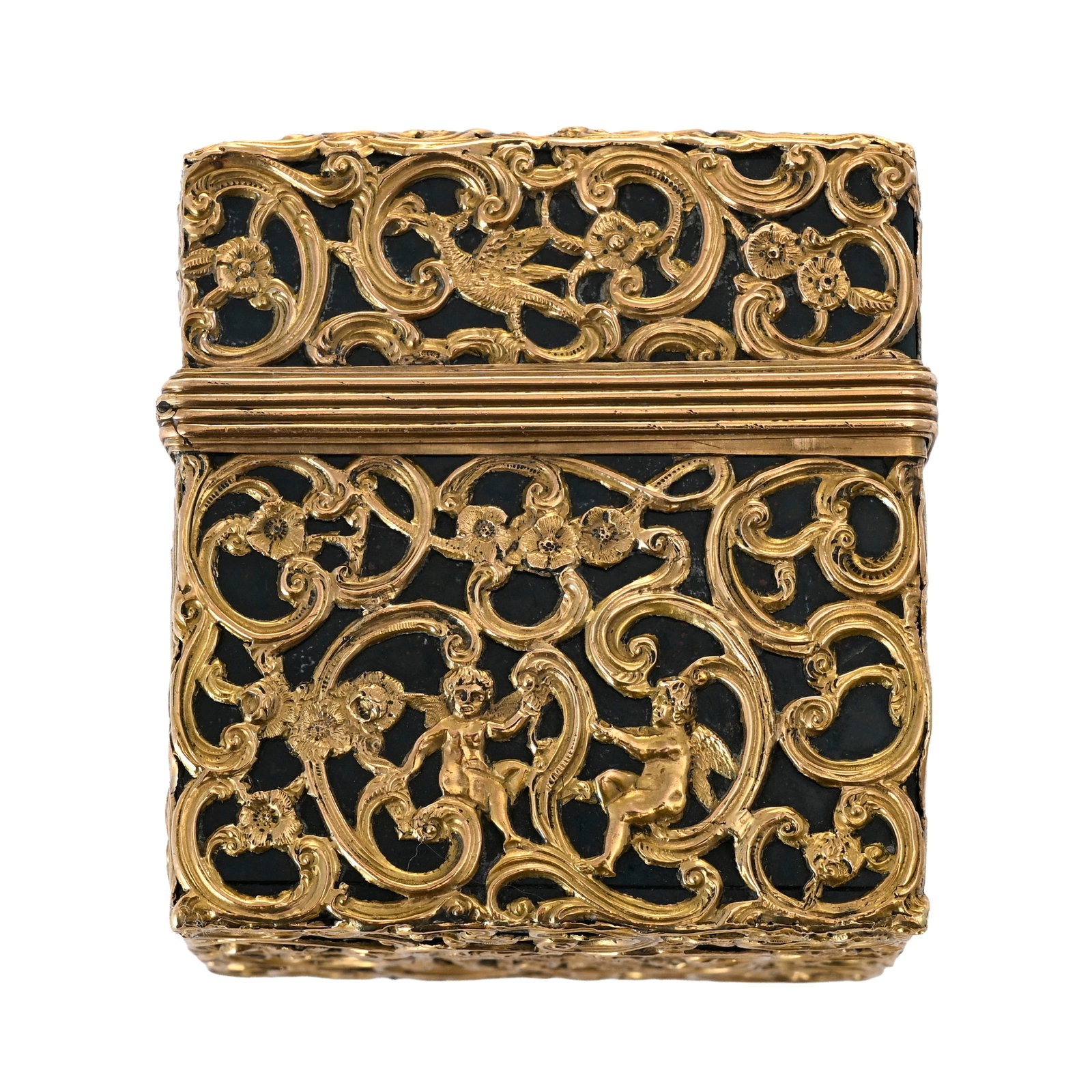 Coffret à flacons en héliotrope et or, probablement Angleterre circa 1760, orné dR - 9