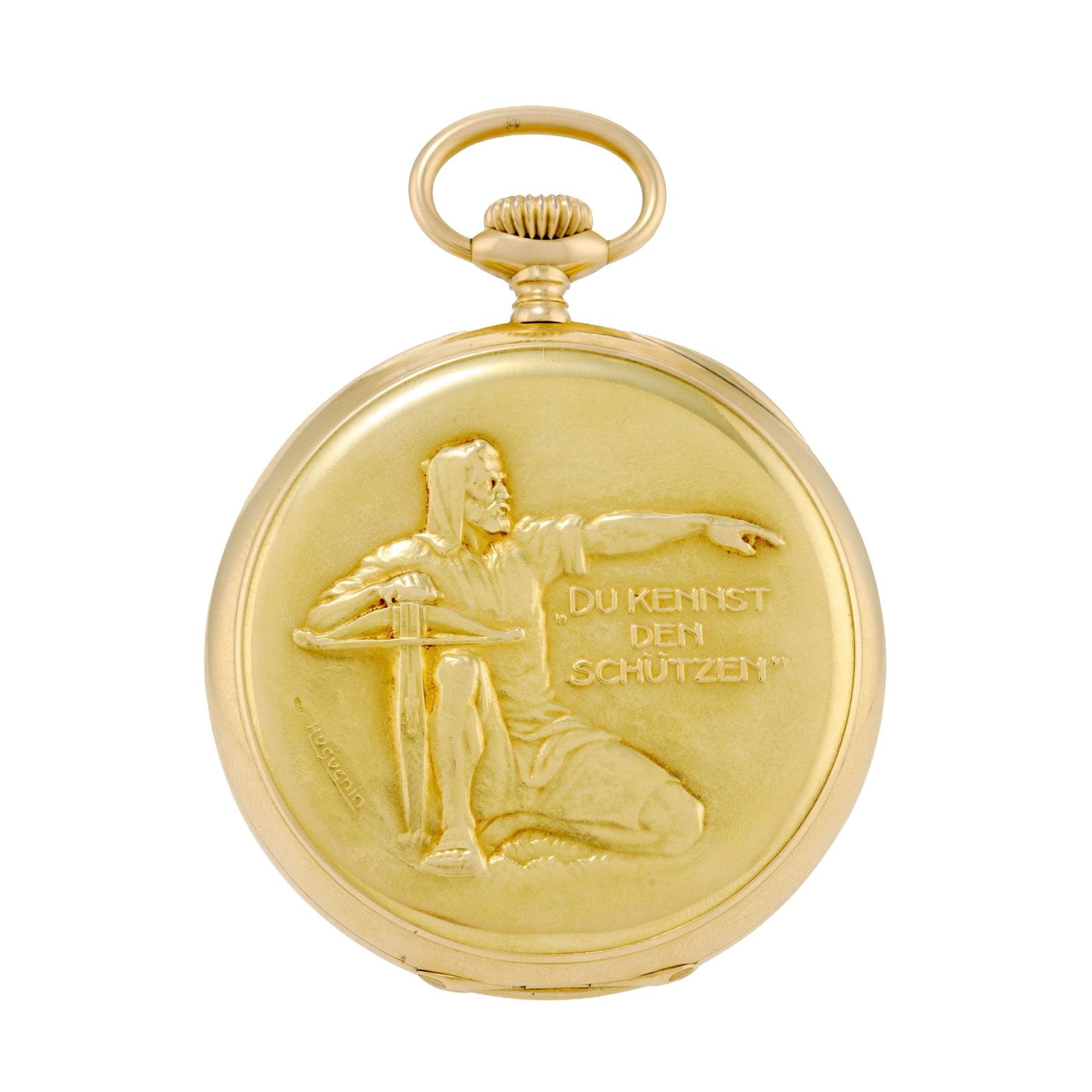 Ulysse Nardin, pour le Tir Fédéral Aarau 1924, montre de poche petite seconde en or 750 or - 2