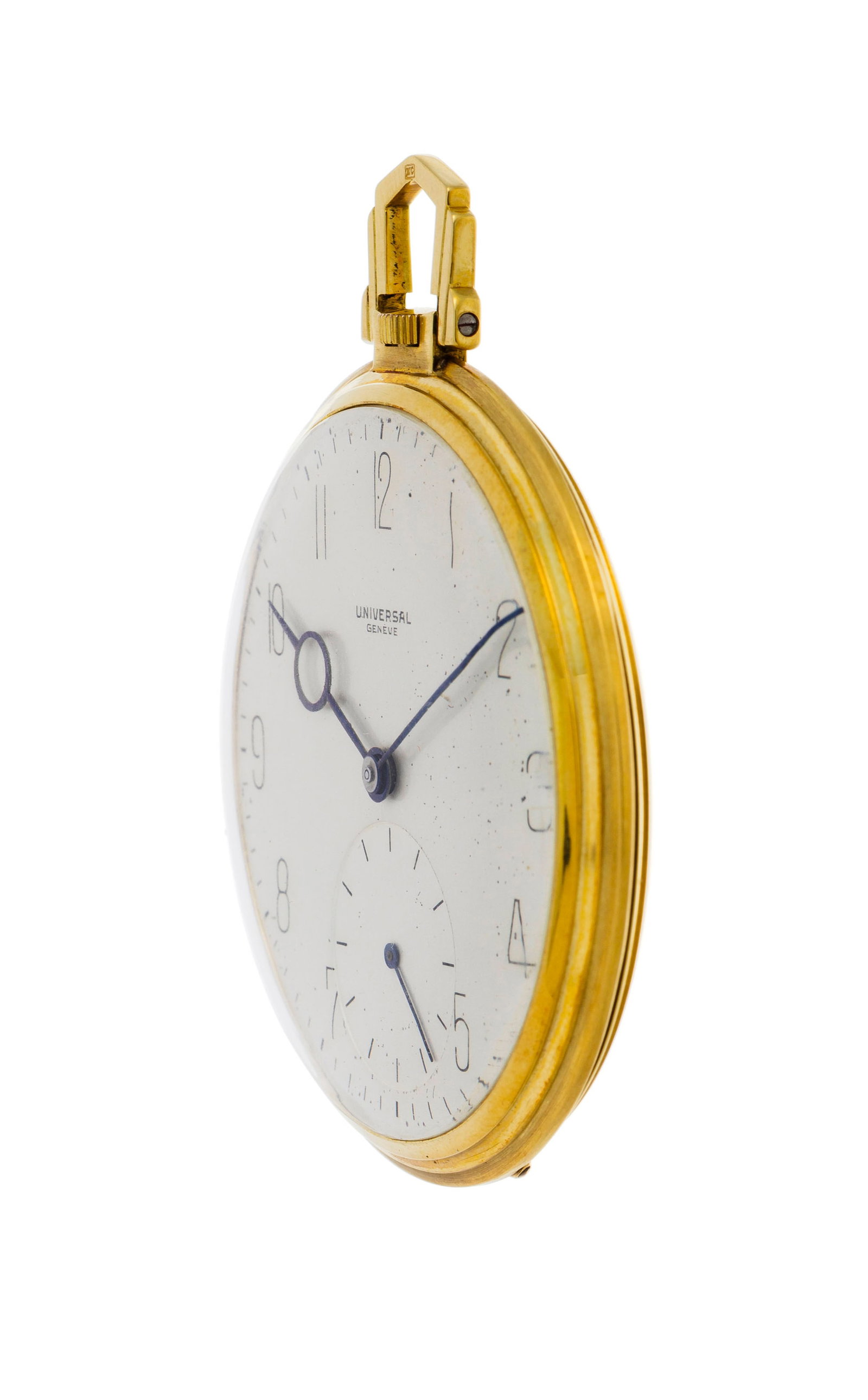 Universal, montre de poche petite seconde en or 750 et métal Mouvement: cal. 290, mécaniq - 2