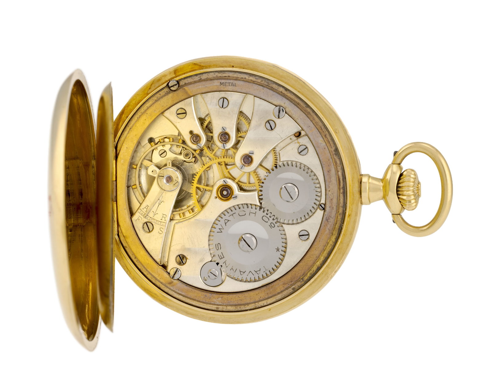 Tavanne's Watch, montre de poche savonnette petite seconde en or 750 et métal Mouvement: m - 6