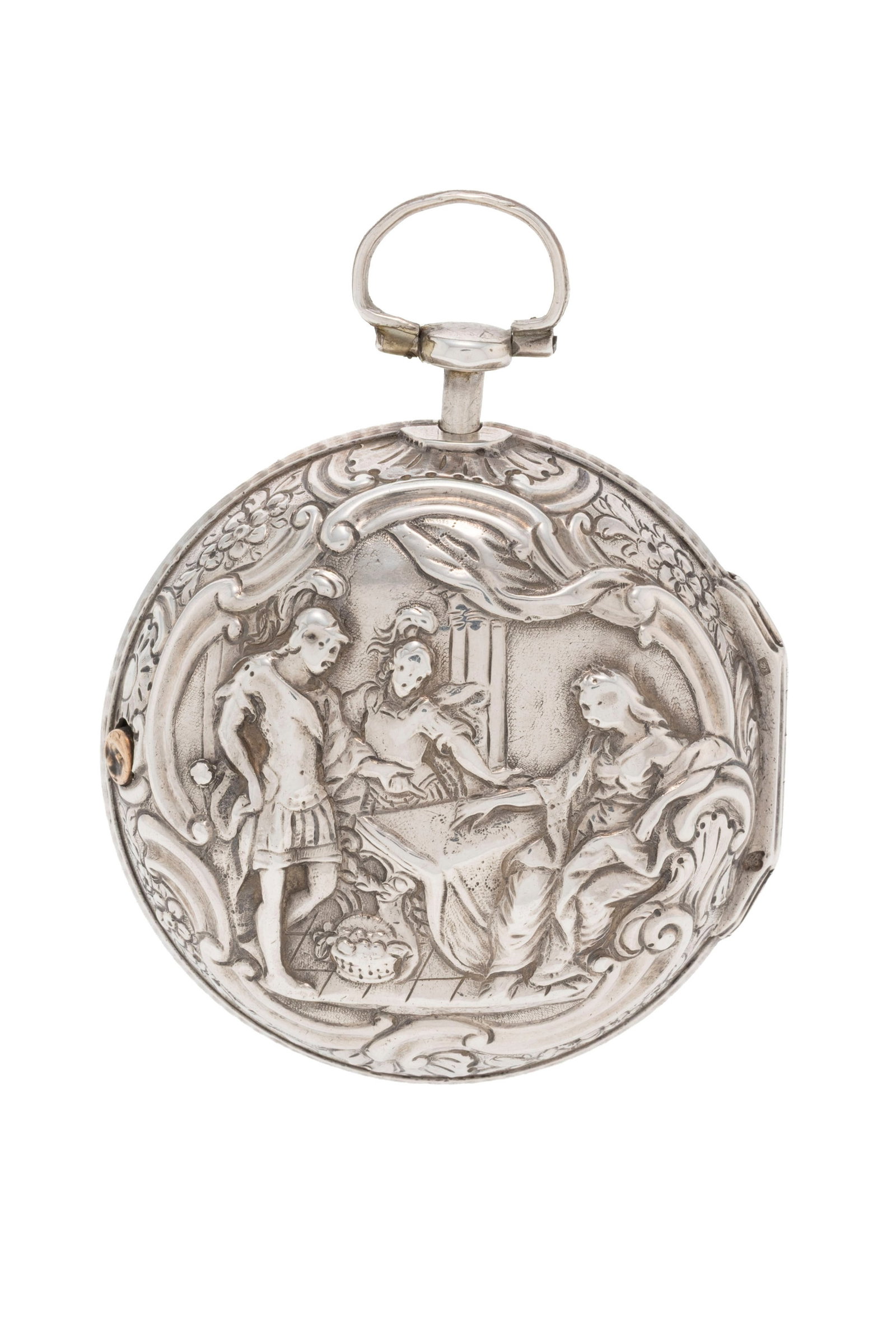John Wilter London, montre de poche à coq en argent avec boîtier de protection en argent r - 4