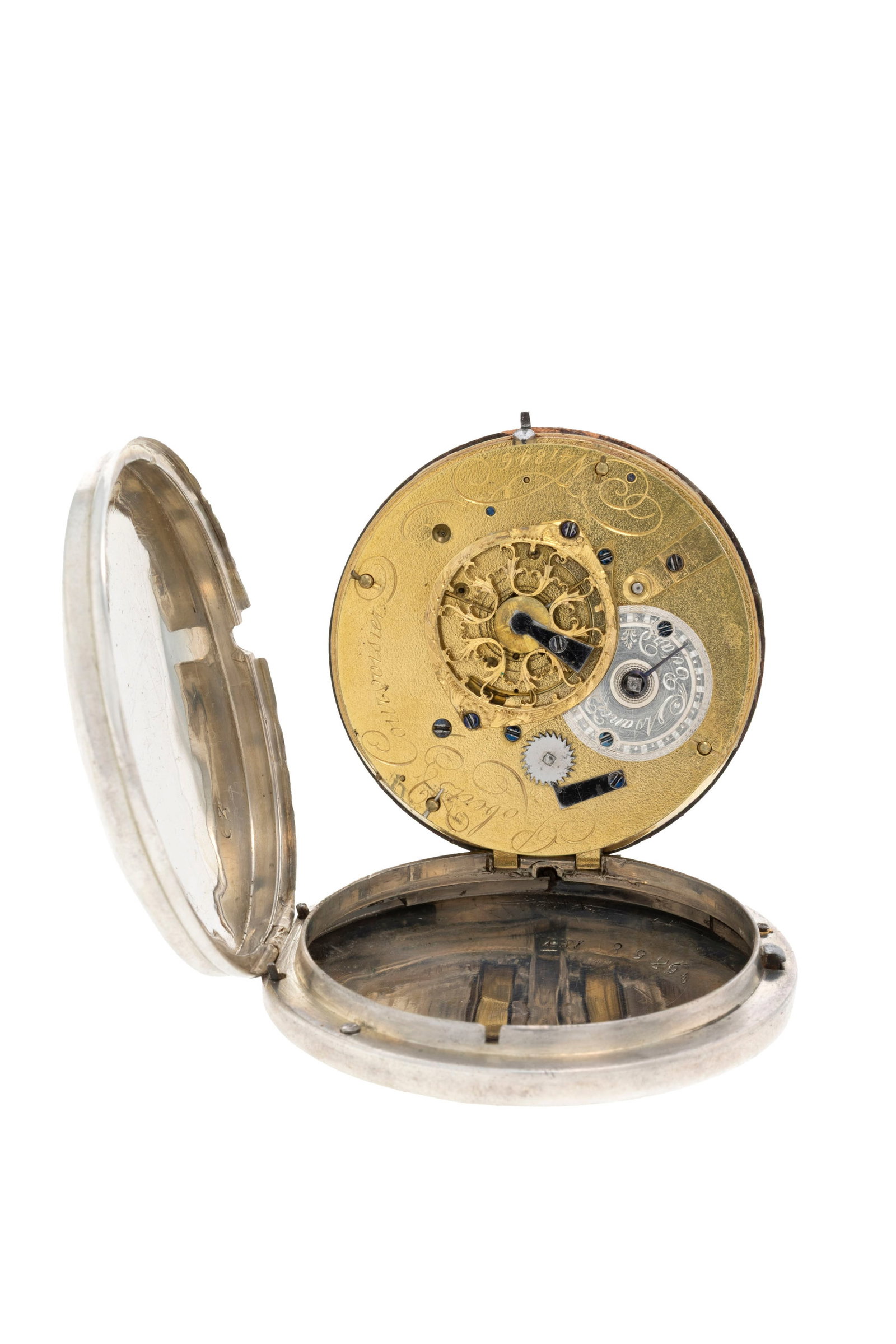 Robert & Courvoisier, montre de poche à coq en argent avec indication de la date, XVIIIe s. M - 5