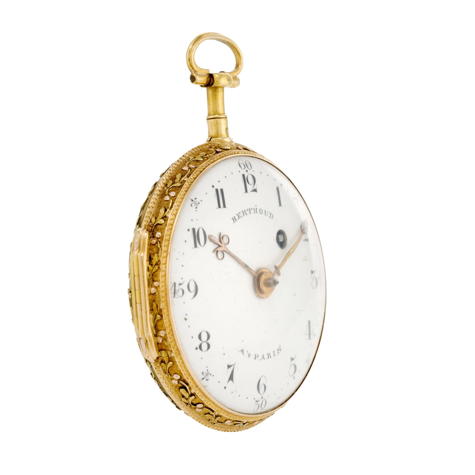 Berthoud à Paris, montre de poche à coq 3 ors 750 ornée d'une scène galante  - 3