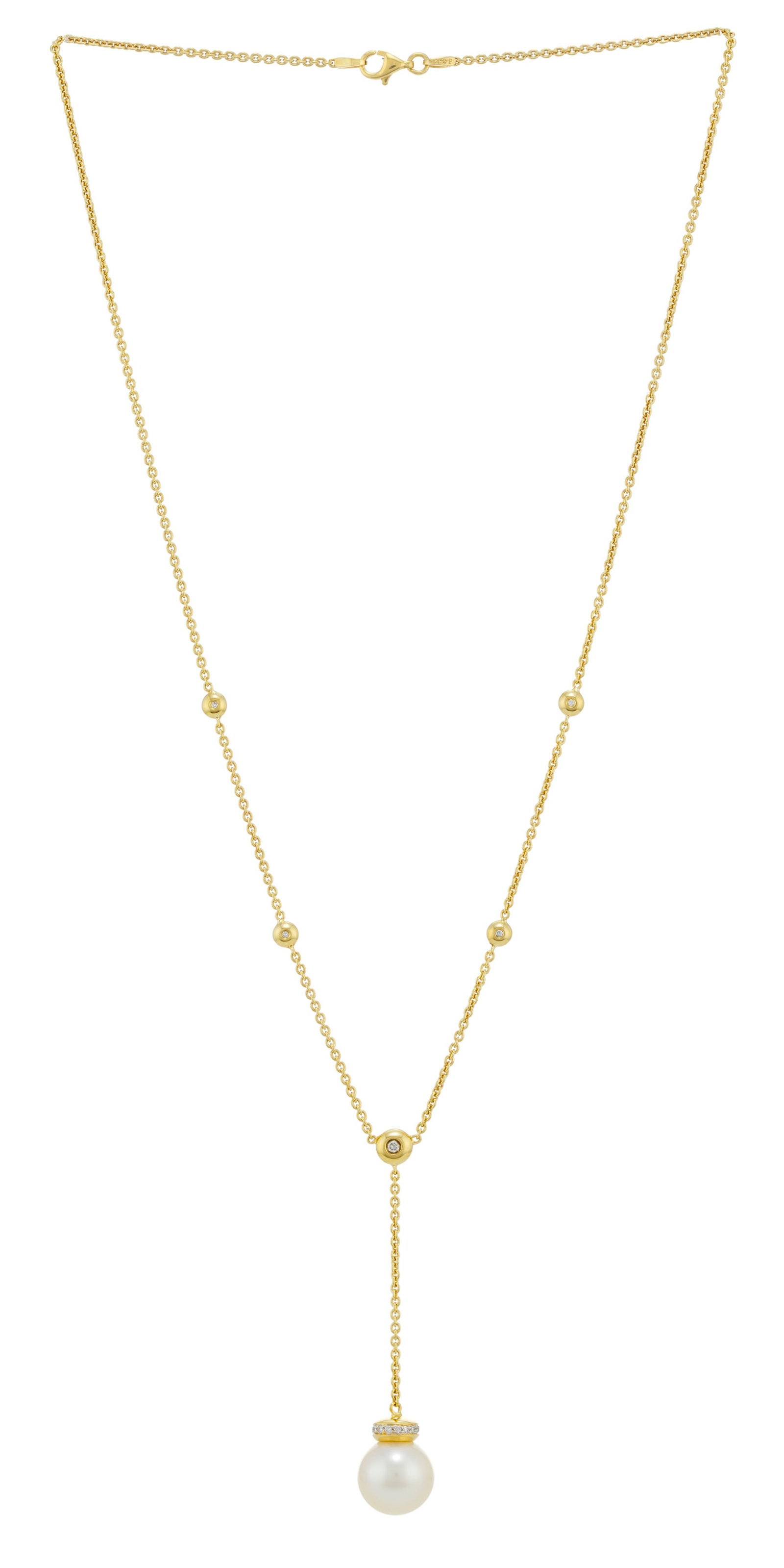 Collier or 750 à maille forçat serti de diamants taille brillant sur des élément - 3