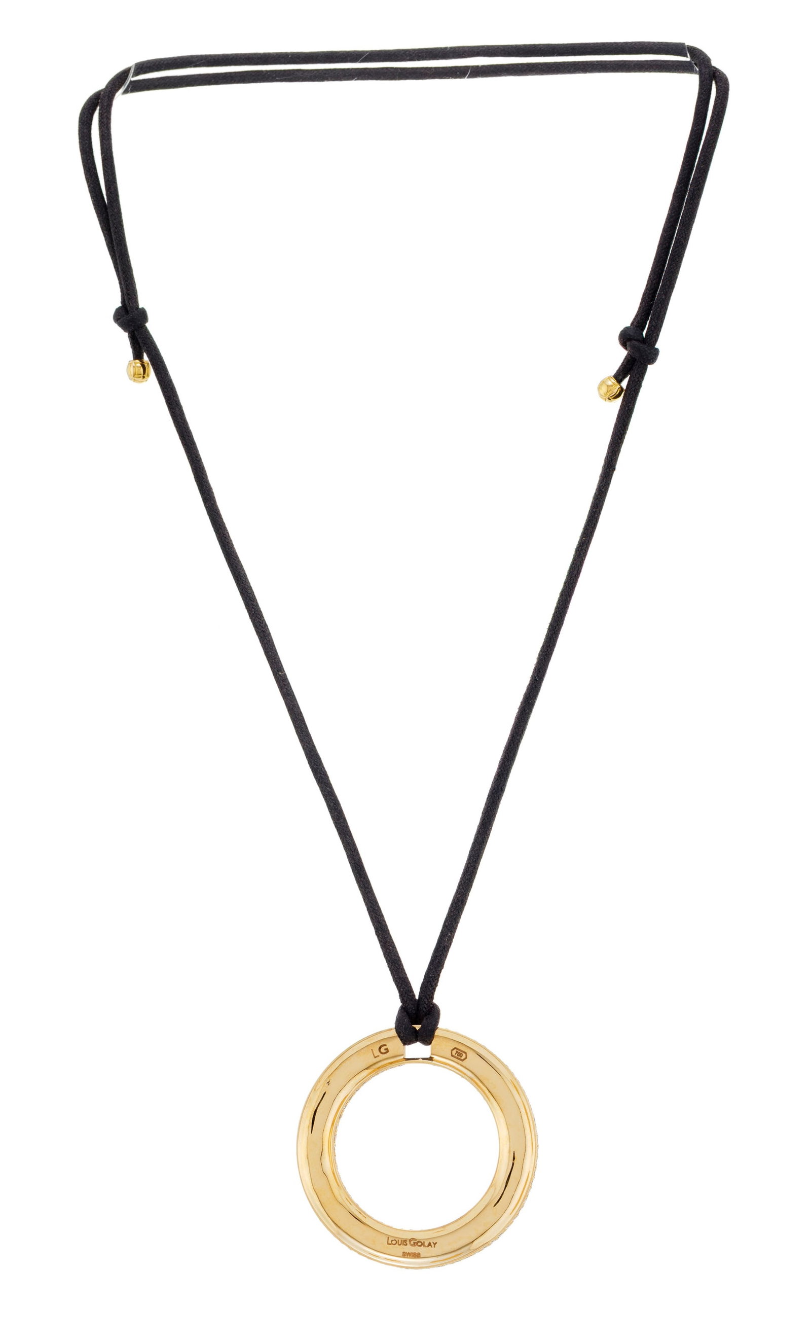 Louis Golay, pendentif anneau en or rose 750 pavé de diamants taille brillant et serti de fragm - 3