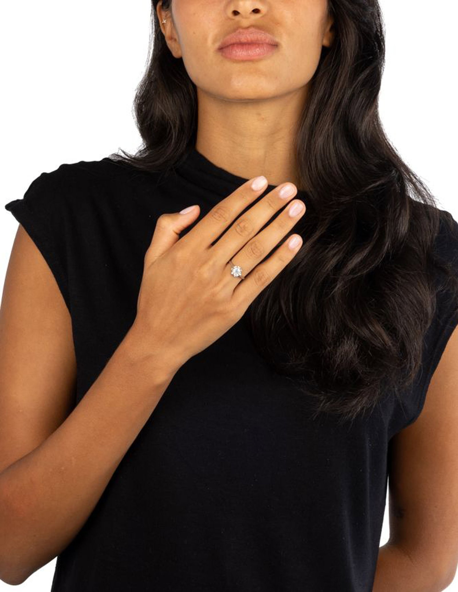 Solitaire or gris 750 serti d'un diamant taille brillant (env. 0.80 ct), doigt 52-12 - 4
