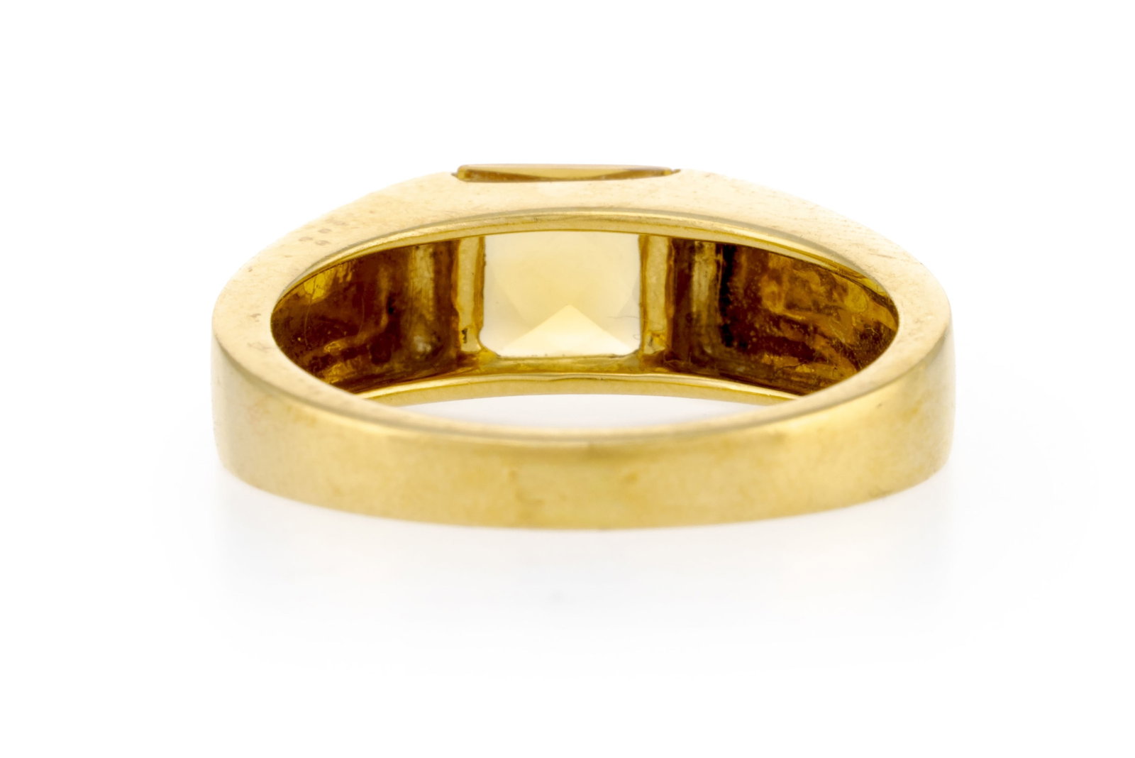 Bague or 750 sertie d'une citrine buff-top, doigt 54-14, 4g - 3