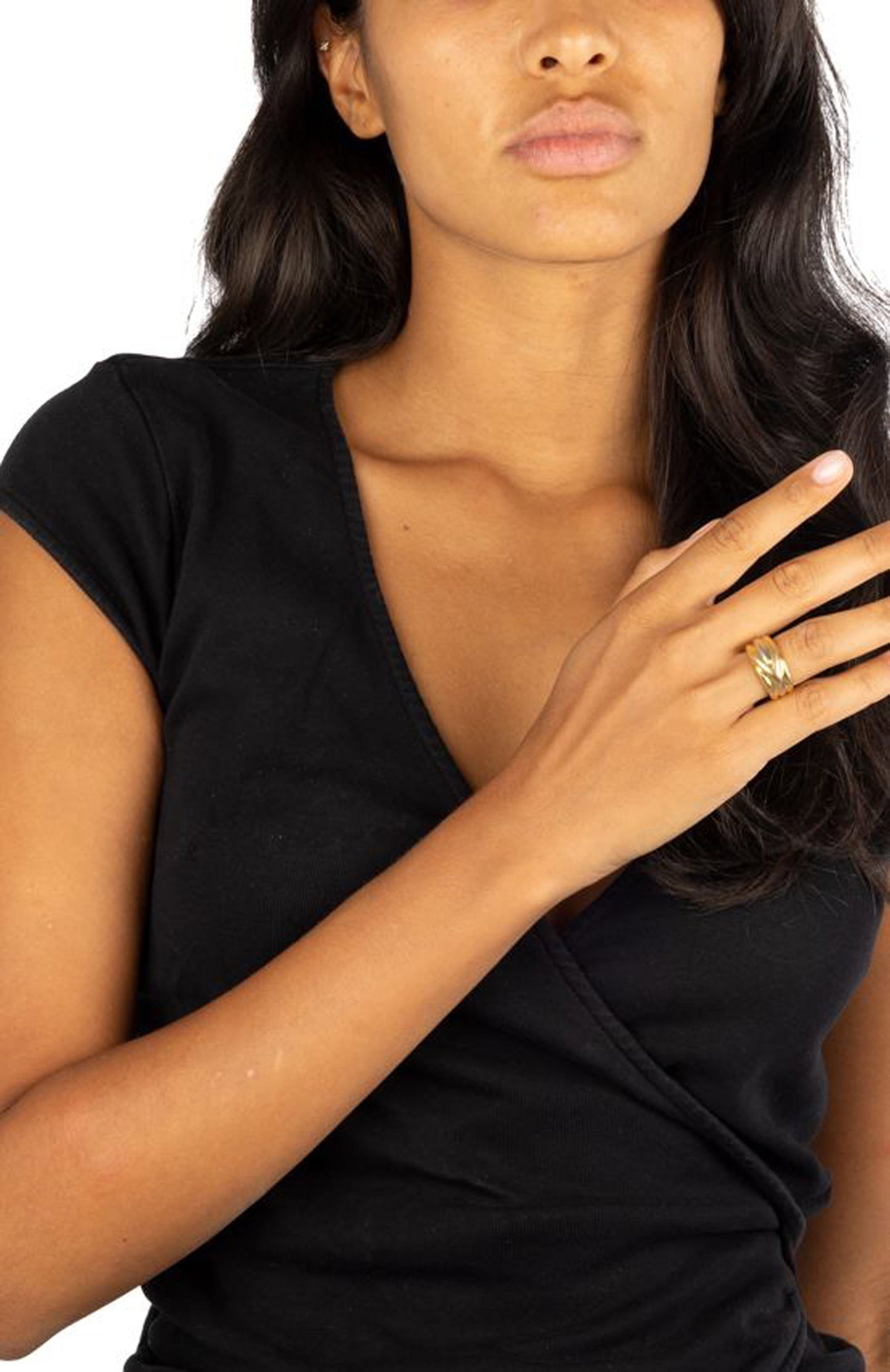Gübelin, bague 2 ors 750 à motif godronné, signée, doigt 54-14, 9g - 4
