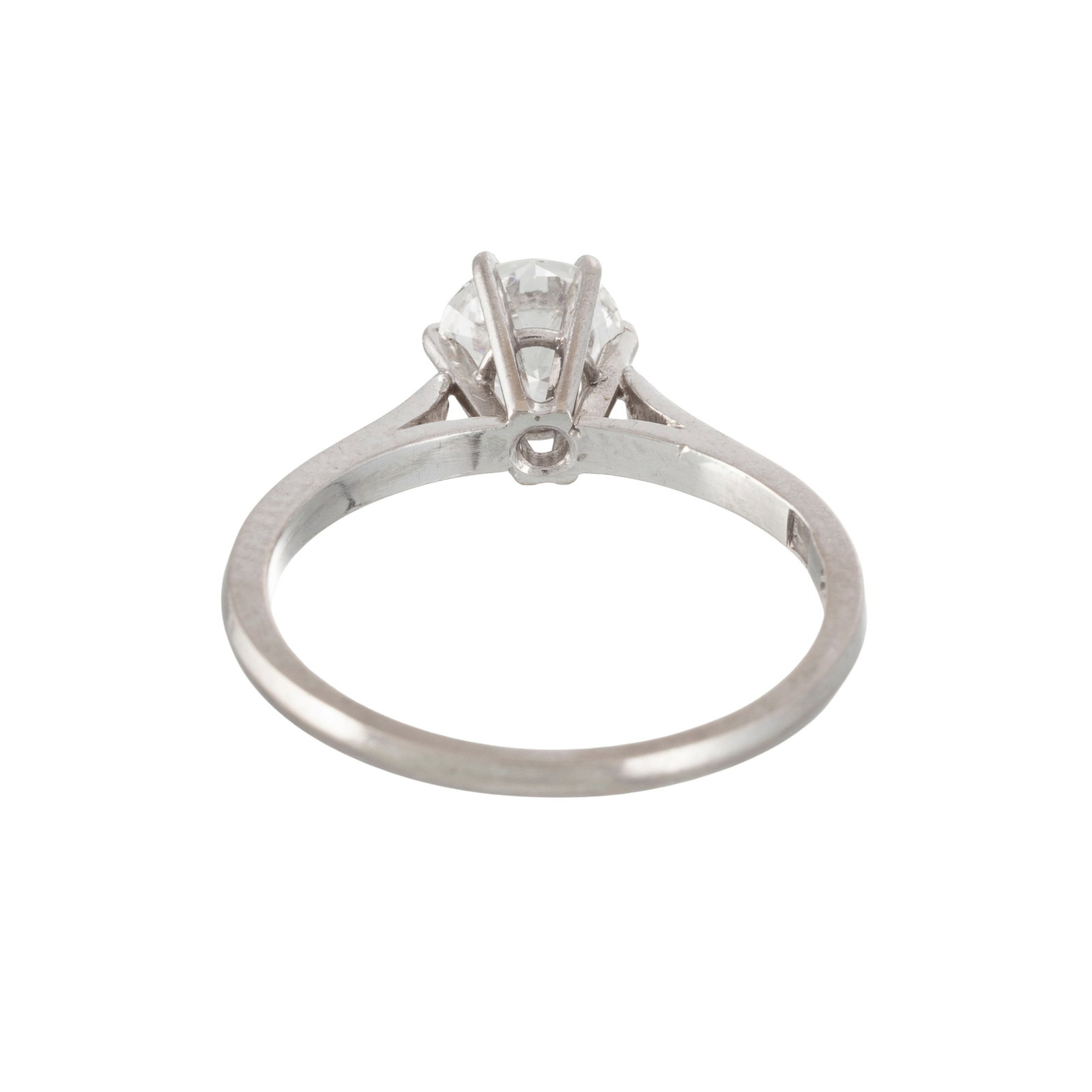 Solitaire or gris 750 serti d'un diamant taille brillant (env. 0.6 ct), doigt 51-11 - 3