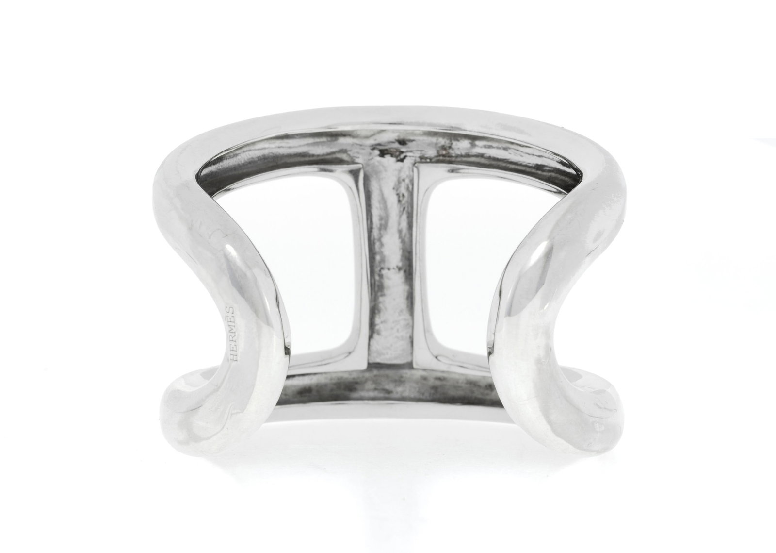 Hermès, Osmose, bracelet manchette en argent, signé, circ. 16.5 cm, 116g - 3