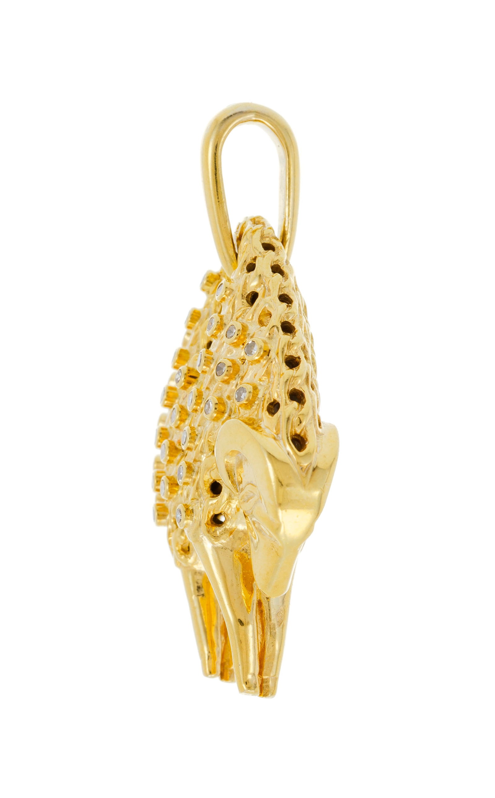 Cartier, pendentif Toison d'or en or 750 serti de diamants taille 8/8, signé, numéroté - 2