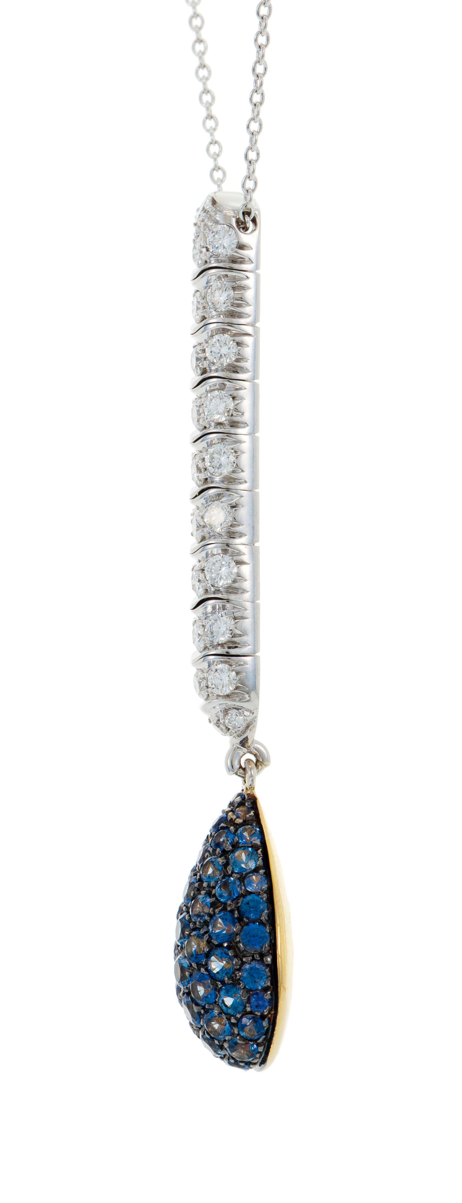 Vacheron Constantin, pendentif or, or gris et or noirci 750 en succession de vagues serties de diama - 2