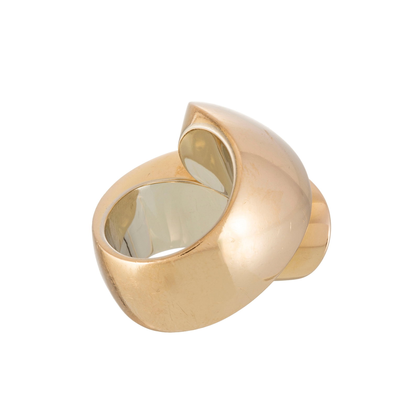 Vhernier, Verso, bague en or rose 750 aux extrémités arrondies, signée, doigt 53-13,  - 3