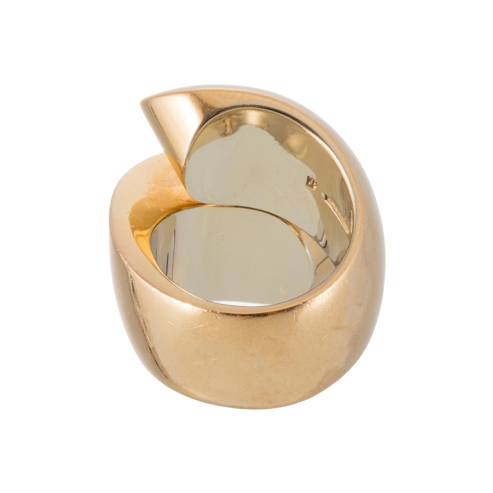 Vhernier, Verso, bague en or rose 750 aux extrémités arrondies, signée, doigt 53-13,  - 4
