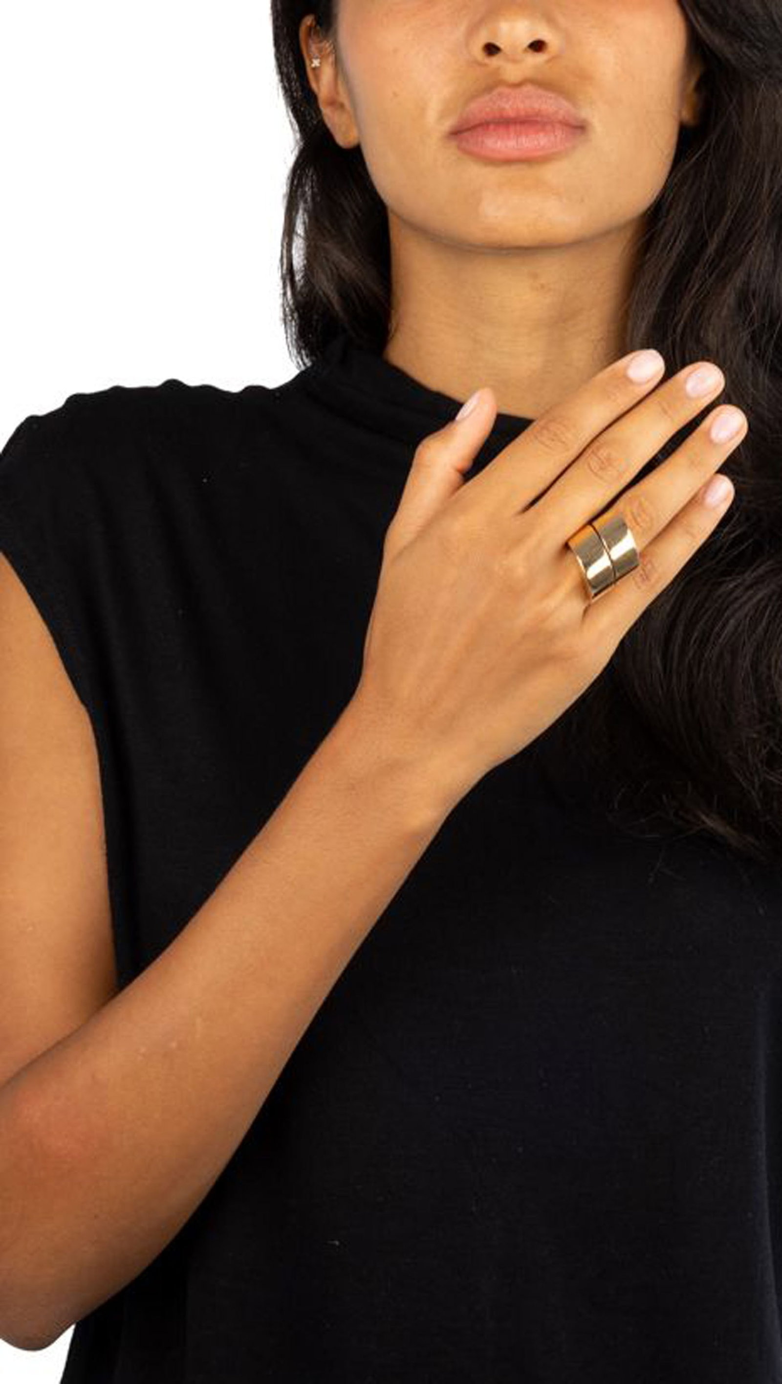 Vhernier, Dondolo, bague or 750 formée d'un double bandeau bombé, signée, doigt 52-12 - 5