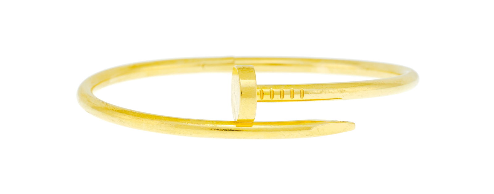 Cartier, Juste un clou, bracelet rigide en or 750, signé, numéroté UWT898, circ. 18 c: Cartier, Juste un clou, bracelet rigide en or 750, signé, numéroté UWT898, circ. 18 cm, 34g Condition Bon état de conservation général. Présence de rayures et micro