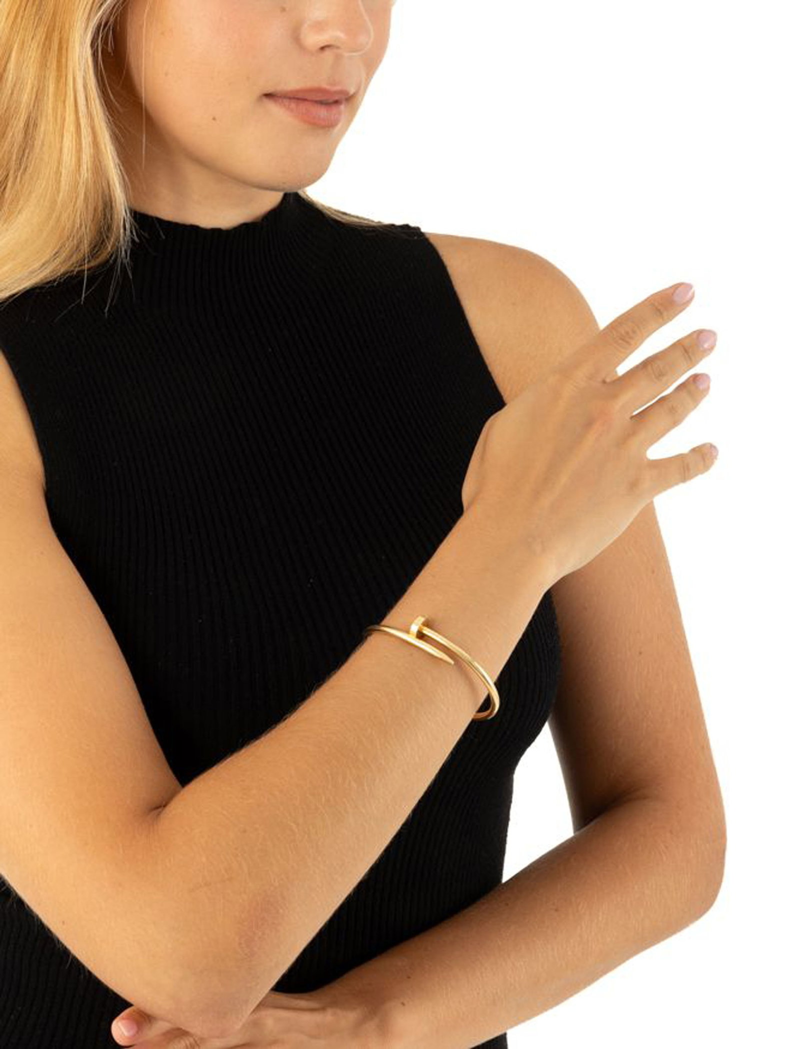 Cartier, Juste un clou, bracelet rigide en or 750, signé, numéroté UWT898, circ. 18 c - 3