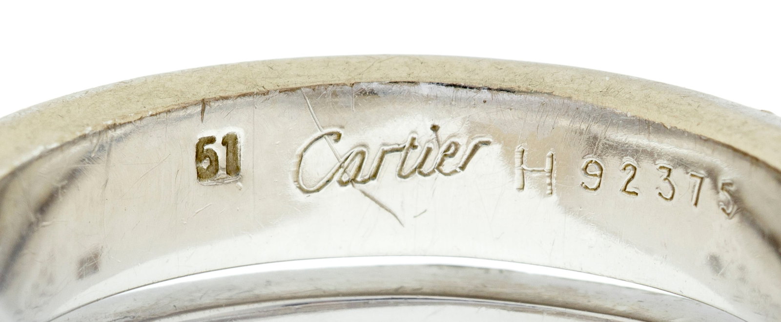 Cartier, Nouvelle Vague, bague or gris 750 à motif croisé, signée, numéroté - 4