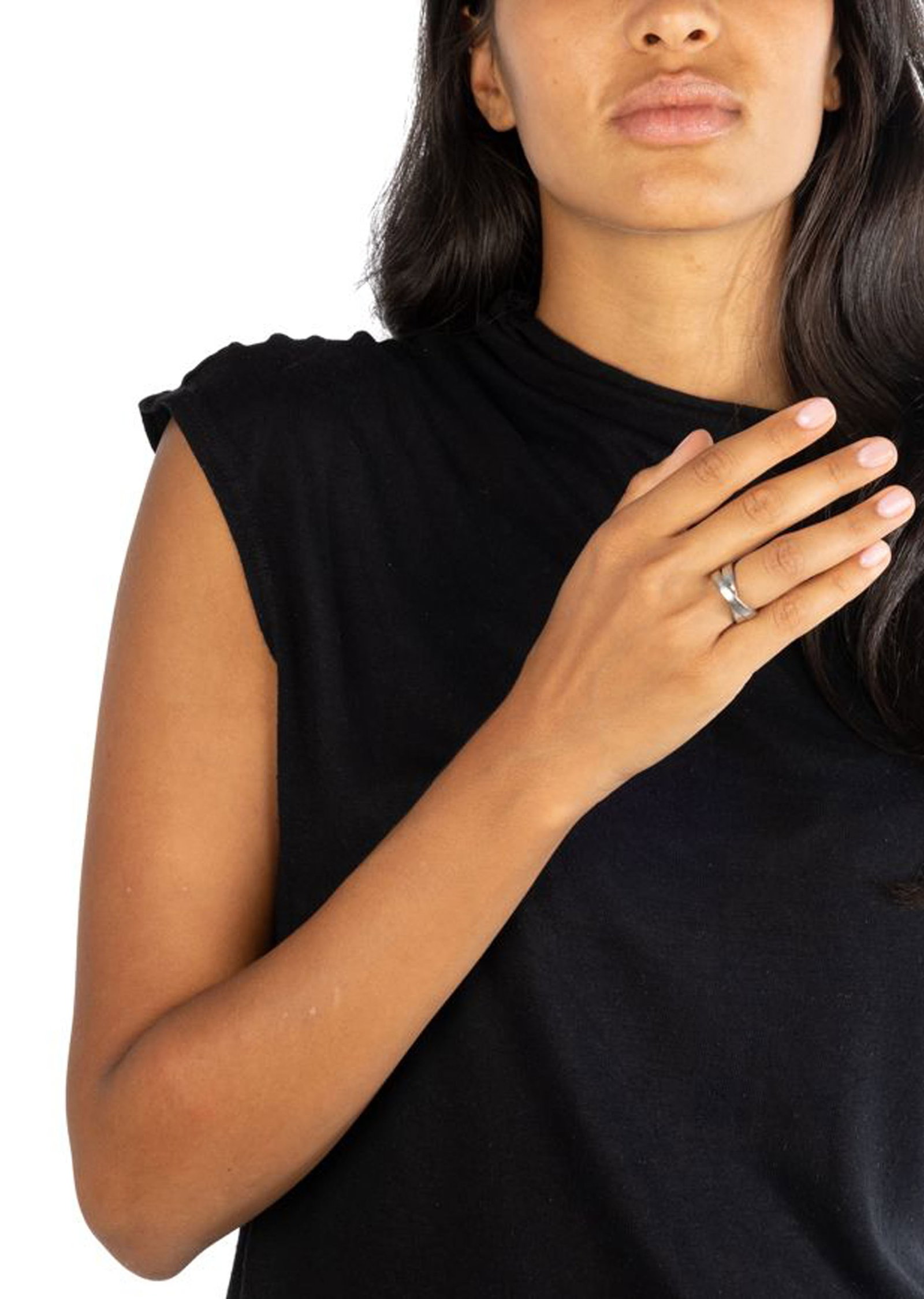 Cartier, Nouvelle Vague, bague or gris 750 à motif croisé, signée, numéroté - 5