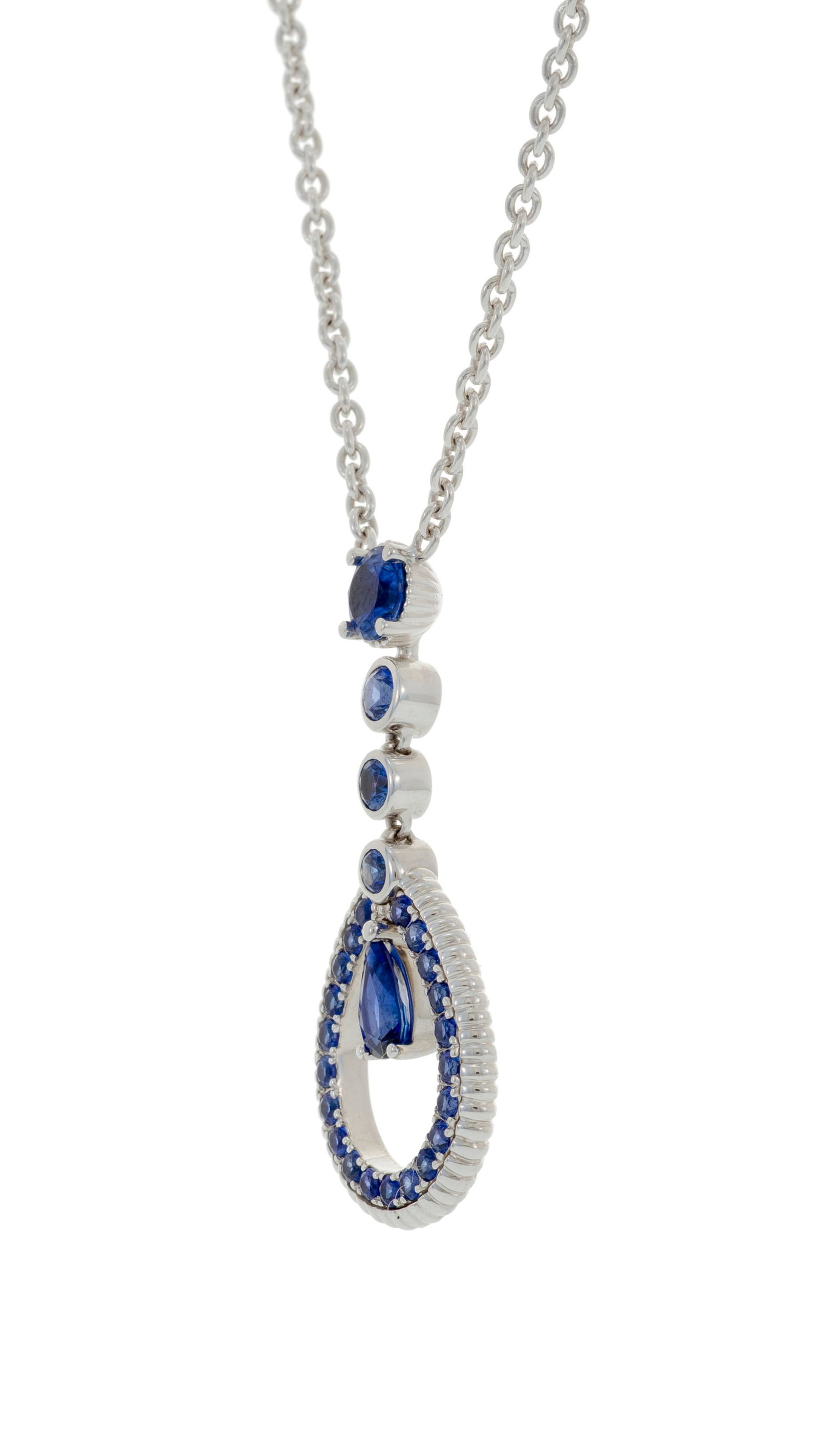 Fabergé, Colours of Love, collier or gris 750 à maille forçat retenant un centre sert - 2