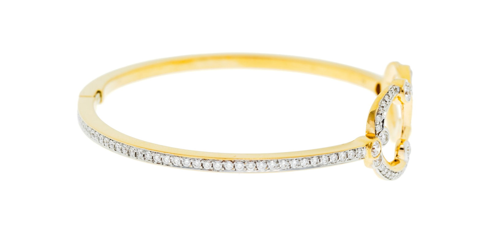 Fabergé, Rococo, bracelet or rose 750 serti de diamants taille brillant, l'intérieur serti - 2