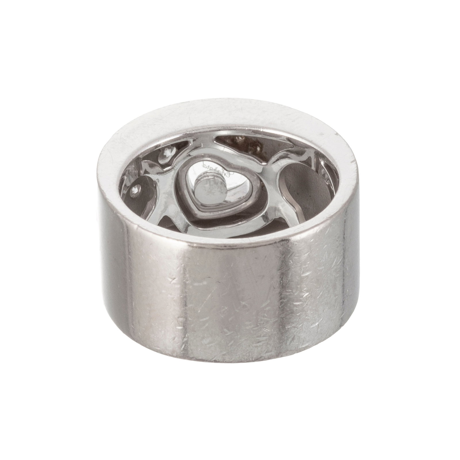 Chopard, Happy Diamond, bague or gris 750 sertie de diamants taille brillant dont un mobile entre de - 4