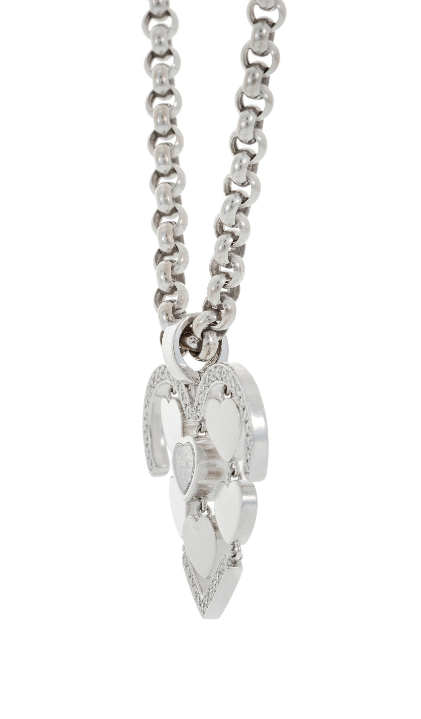 Chopard, Happy Amore, pendentif souple or gris 750 serti de diamants taille brillant dont un mobile  - 2