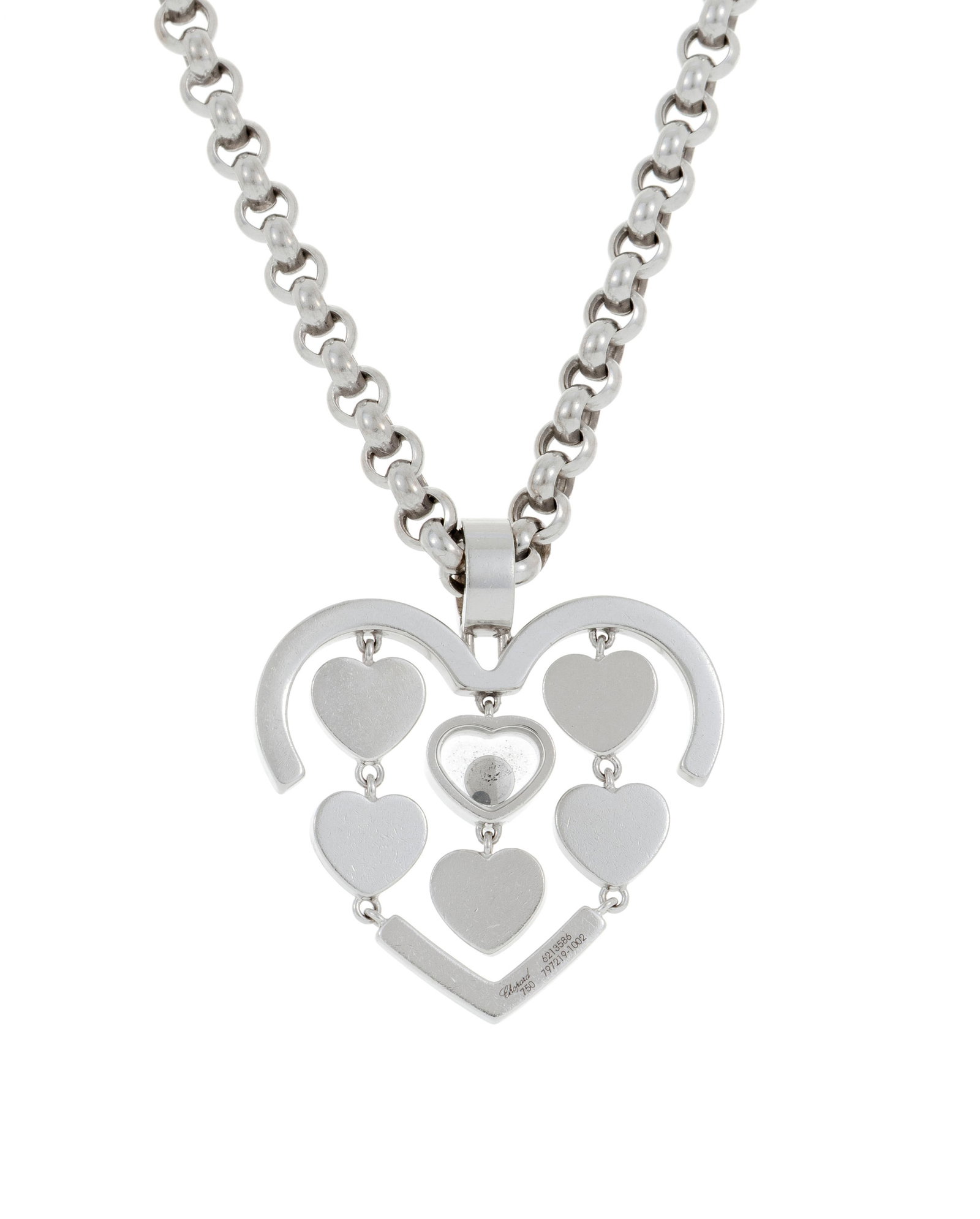 Chopard, Happy Amore, pendentif souple or gris 750 serti de diamants taille brillant dont un mobile  - 3